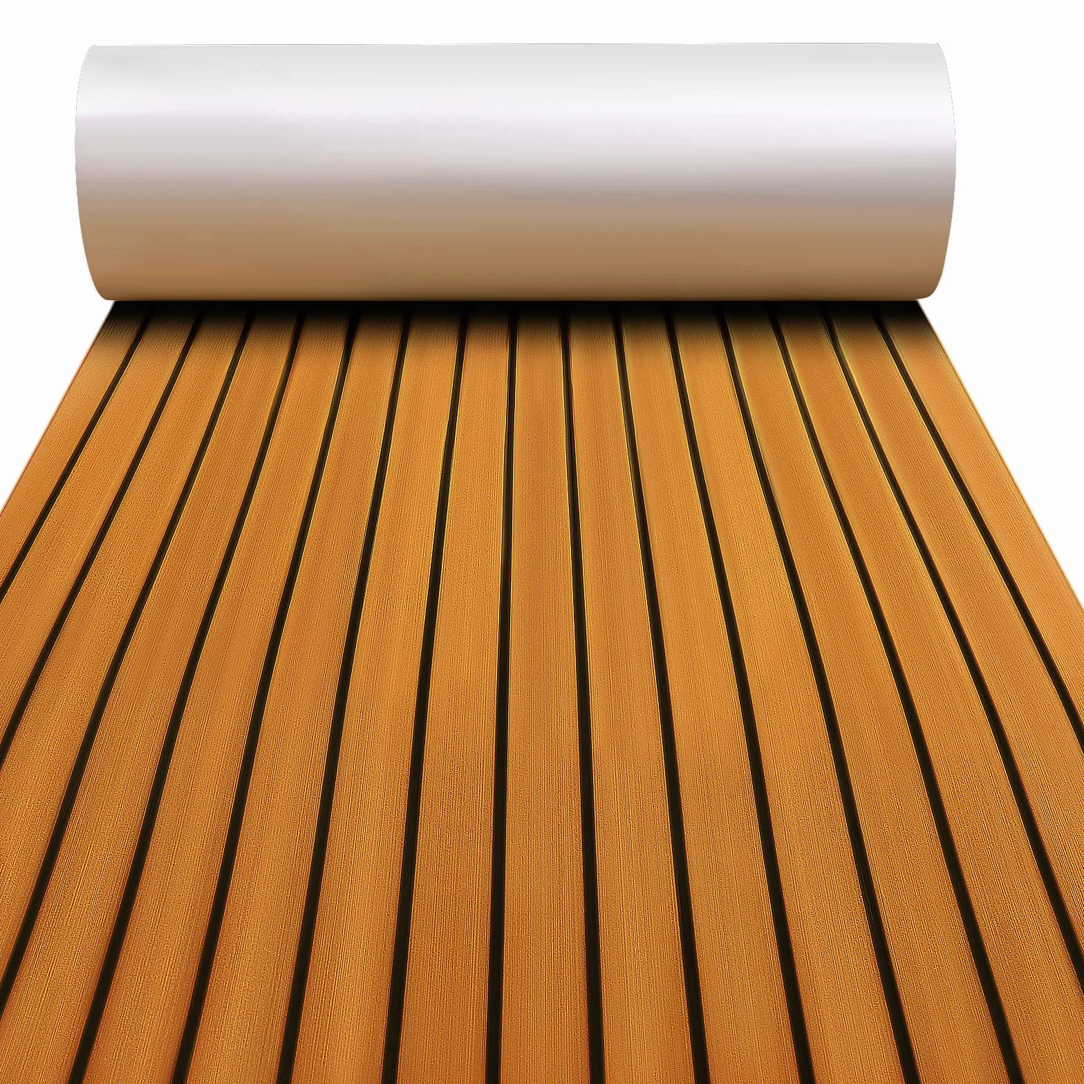 Schiuma Eva Tappetino Marino Barche in Teak Sintetico (240cm × 90cm), Tappetino Antiscivolo in Eva Adatto per la Decorazione di Barche, Marittimi, Kayak