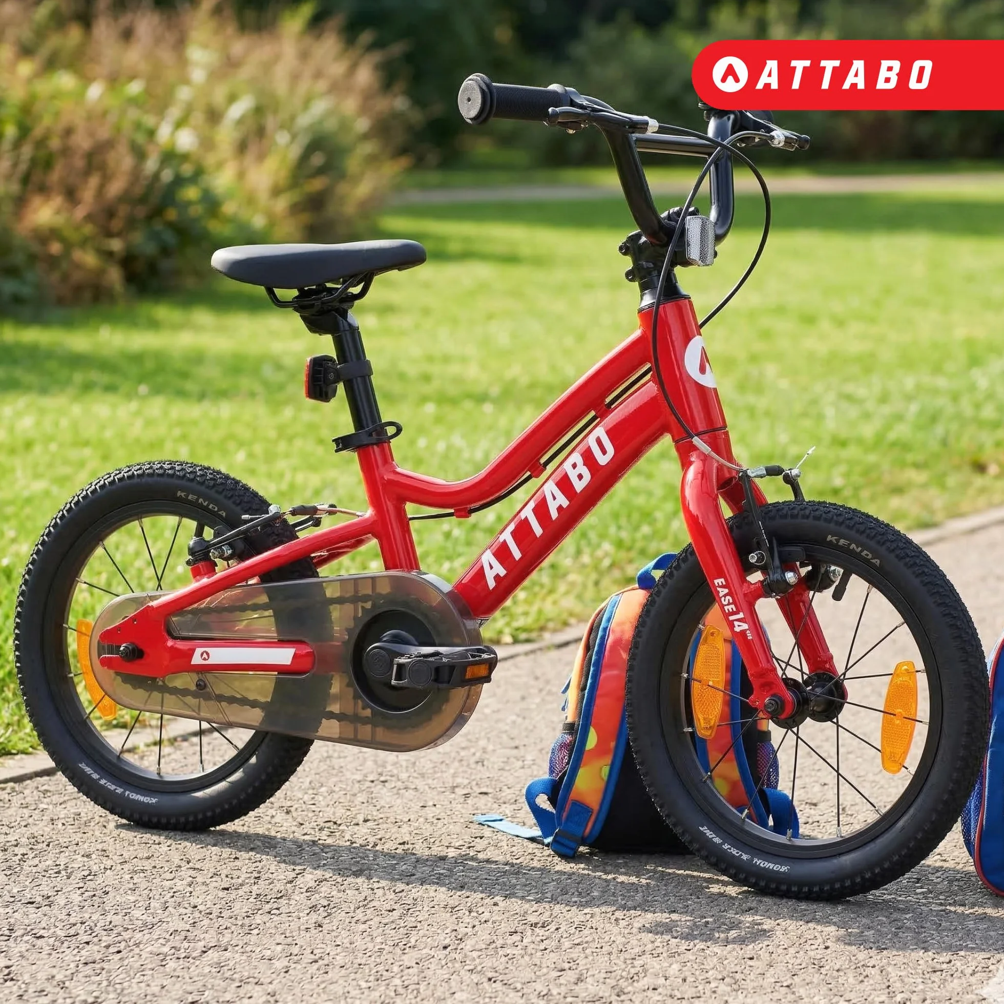 ATTABO Ease 14 Bicicletta per bambini telaio alluminio leggero ruote 14" portata 50 kg ergonomica stabile