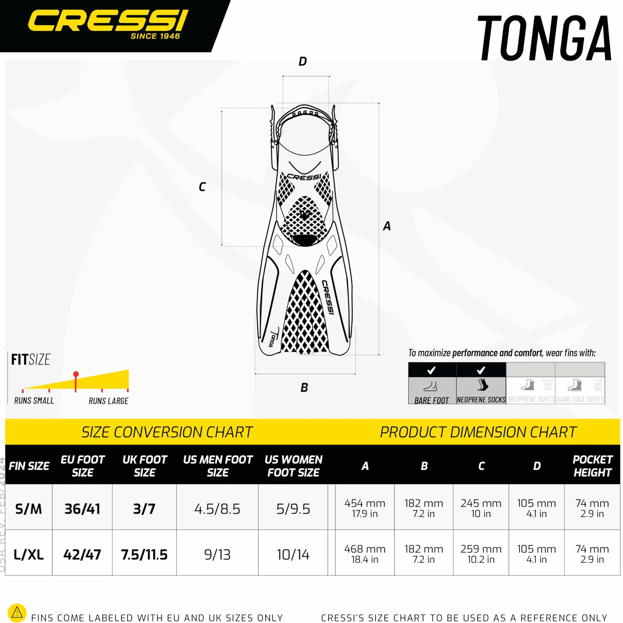 CRESSI Tino Adventure Set - Set Pinne Tonga, Maschera Tino e Snorkel Scilla, per Snorkeling e Immersioni, Adulti