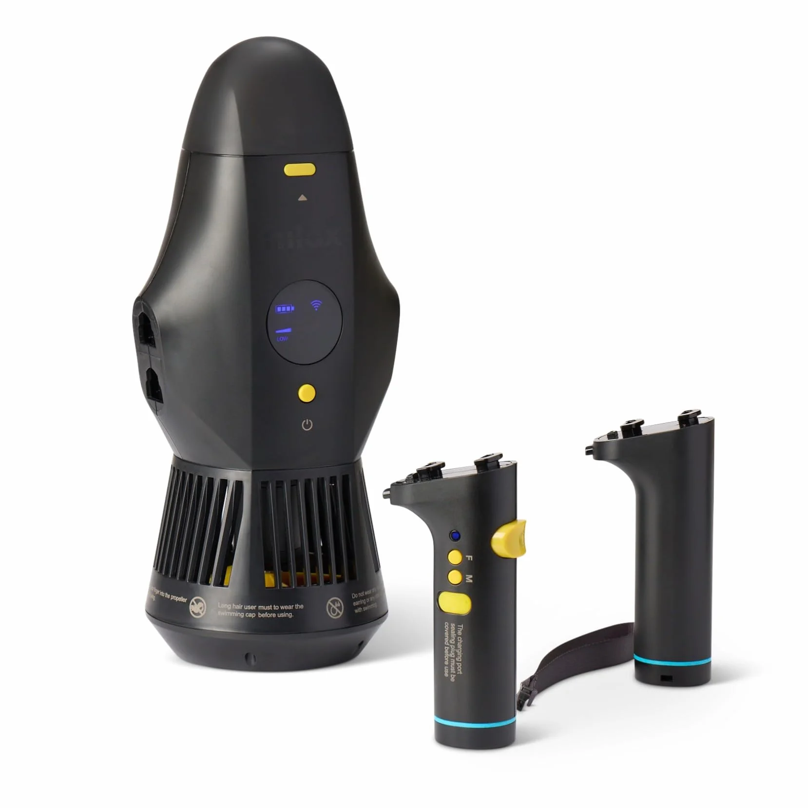 Nilox Waterscooter Elettrico per Sup e Immersioni 5 m Profondità 60 min 2 Velocità 5 km/h Nero