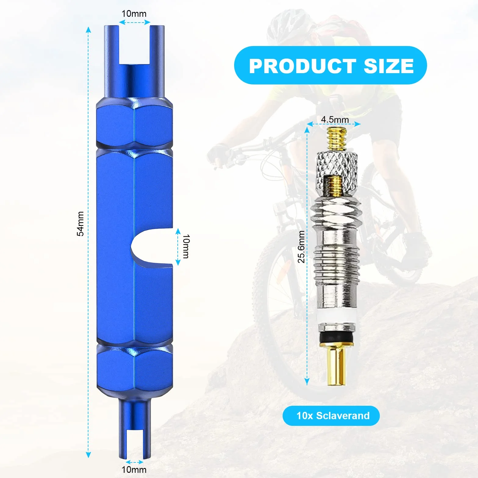 Flintronic Nucleo Valvola Bici 11 Pezzi Kit Sostituzione Valvola Presta Adattatore Bicicletta