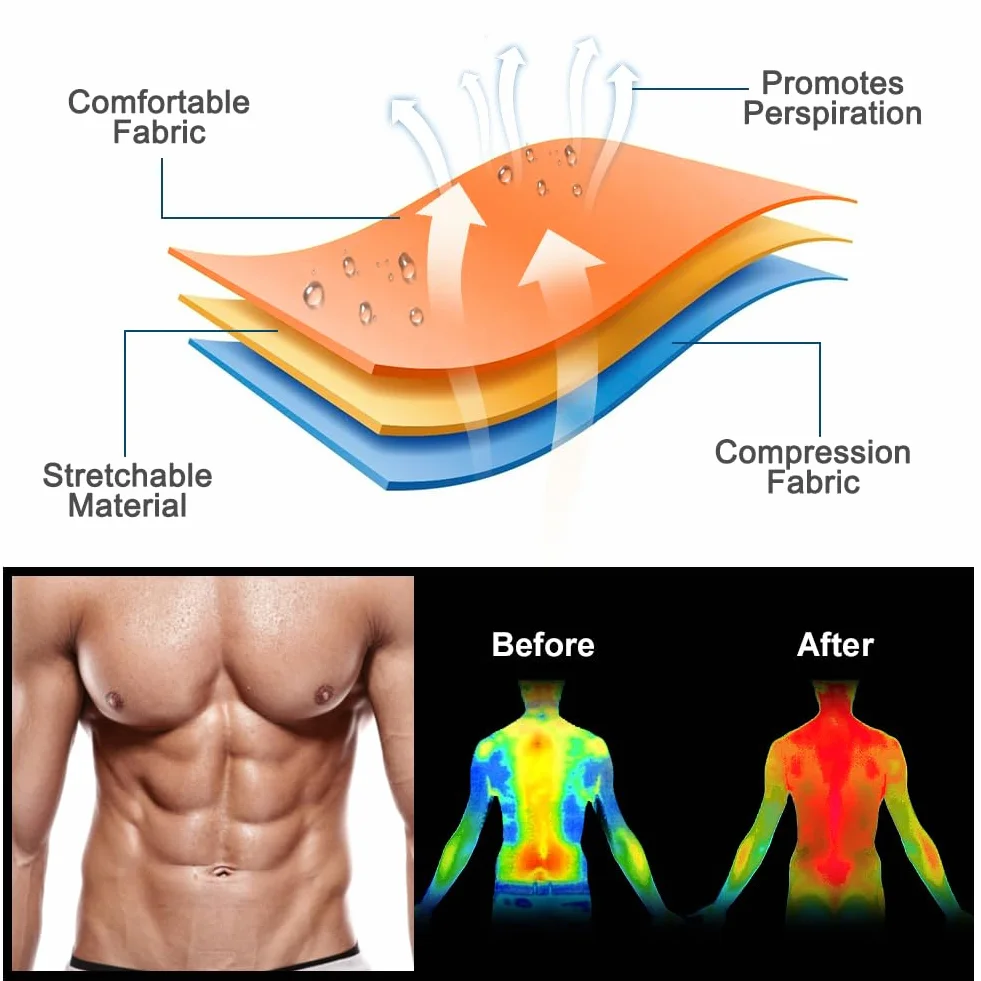 DiULi Canotta Dimagrante Uomo Maglietta Sauna Cerniera Compressione Fitness Manica Corta T Shirt Palestra Body Shaper Sudare