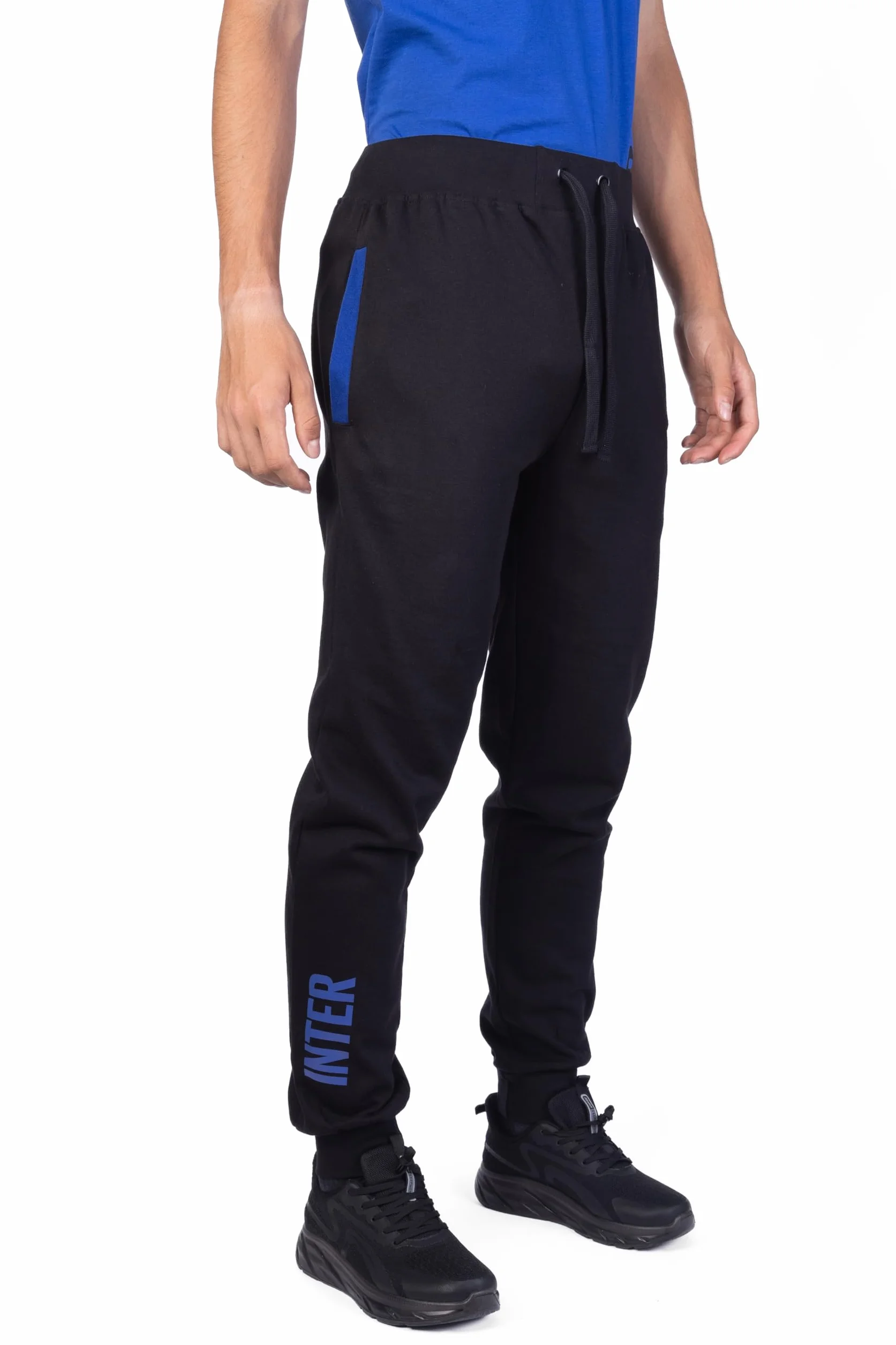 hermet Pantalone tuta da uomo in cotone felpato Inter