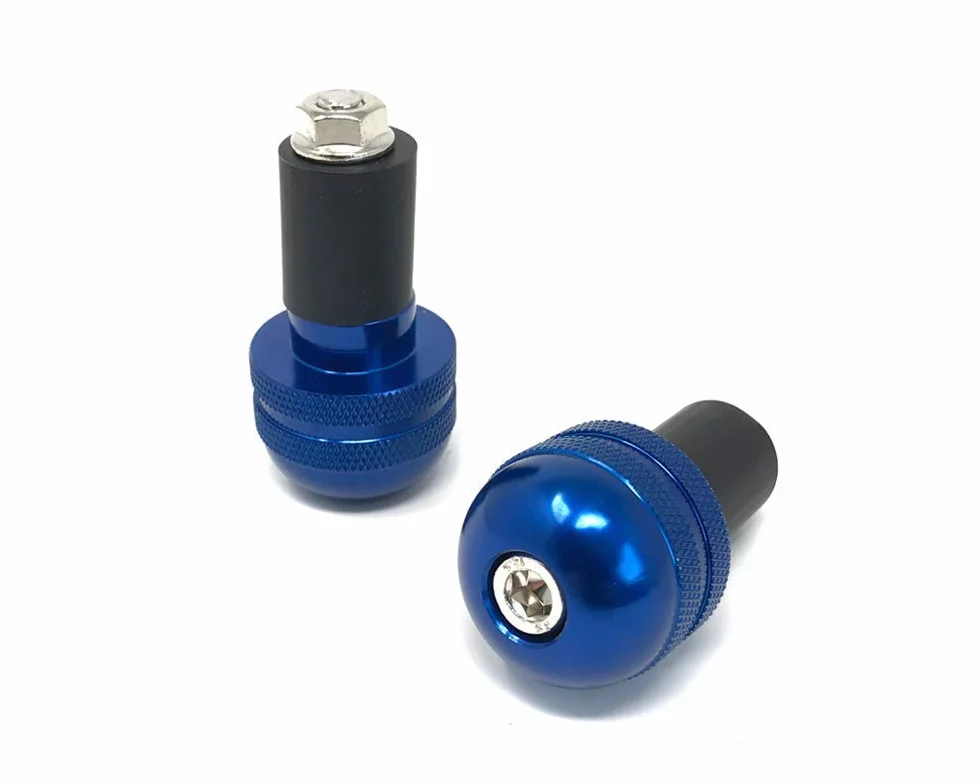 Moto Terminali Pesi Anodizzato Per 22mm 7/8" Manubrio - Blu
