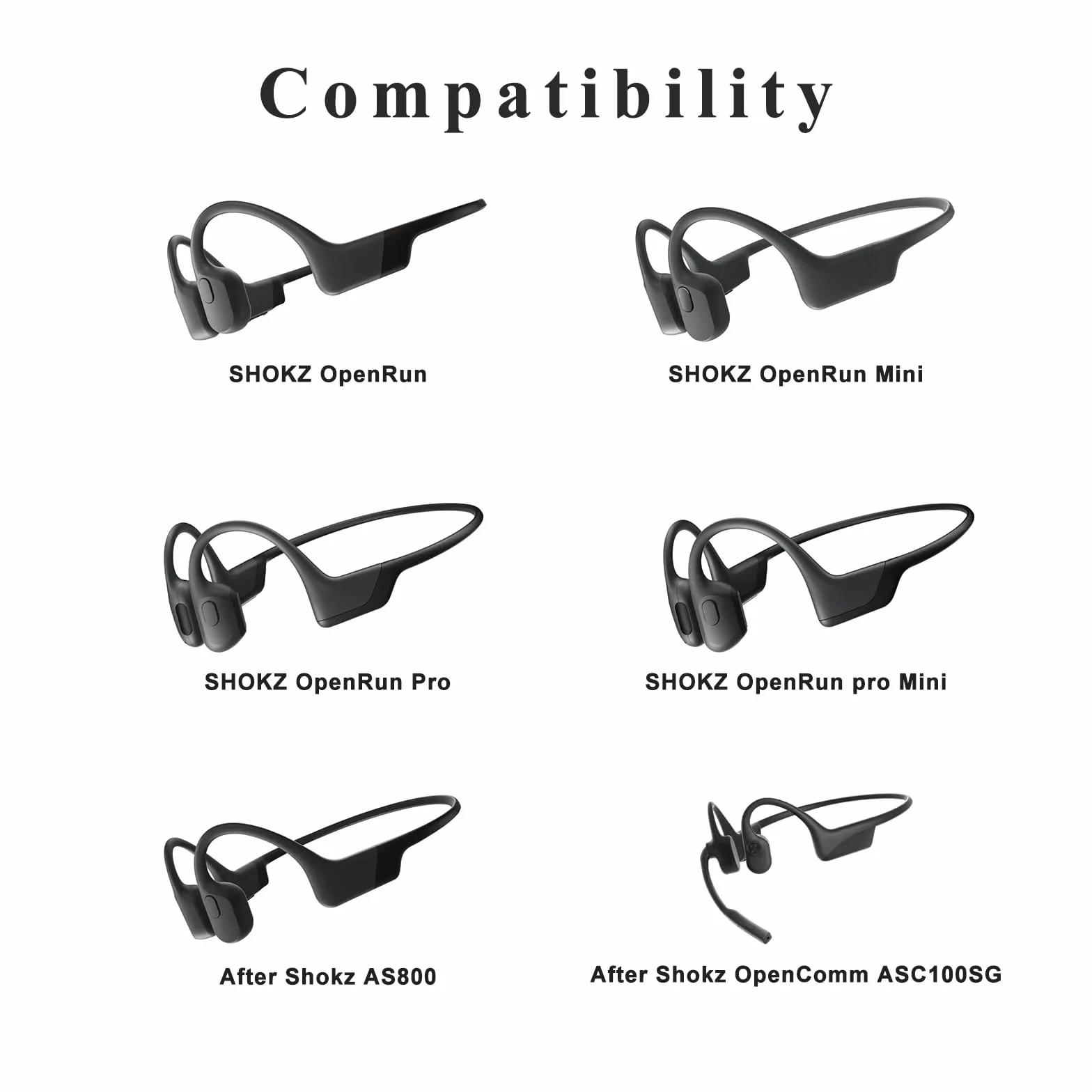 Shokz OpenRun/Pro/Mini AfterShokz Aeropex AS800 OpenComm ASC100 USB-C Caricatore Magnetico Cavo 1M