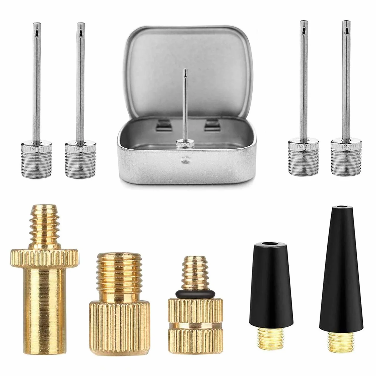 Set adattatori ago pompa sfera valvola bici DV AV SV