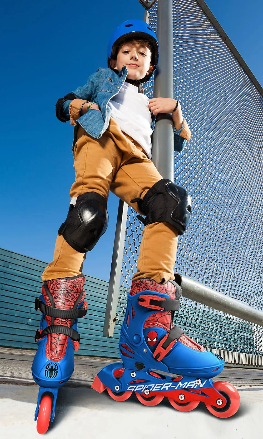 Pattini in linea SPIDERMAN 4 ruote misura regolabile 30-33
