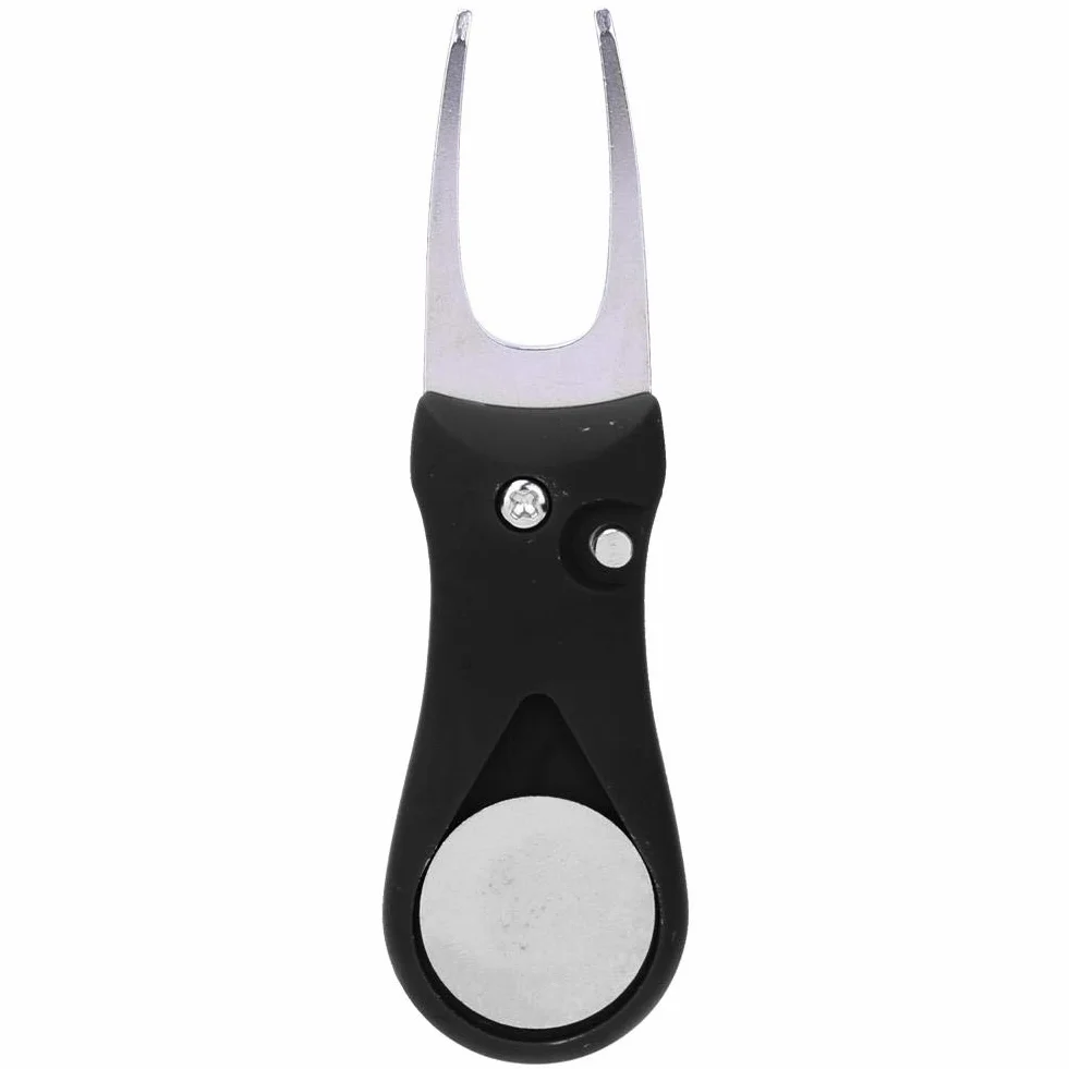 MAGT Forcelle da Golf Strumento di Riparazione Divot 11 x 3,2 x 1,5 cm Acciaio Inossidabile 304 Nero