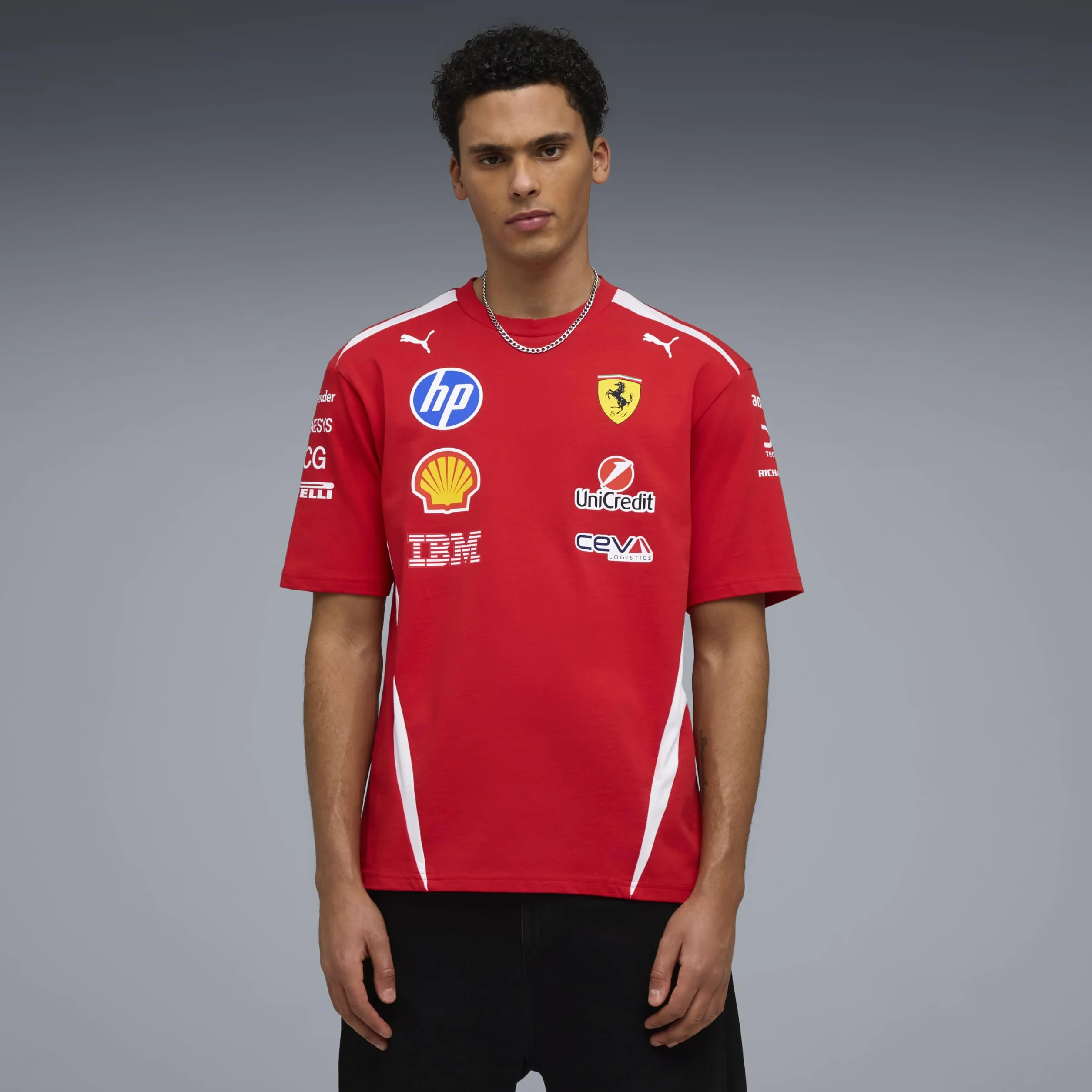 PUMA Scuderia Ferrari F1 2026 T-Shirt Team Driver Uomo Rosso