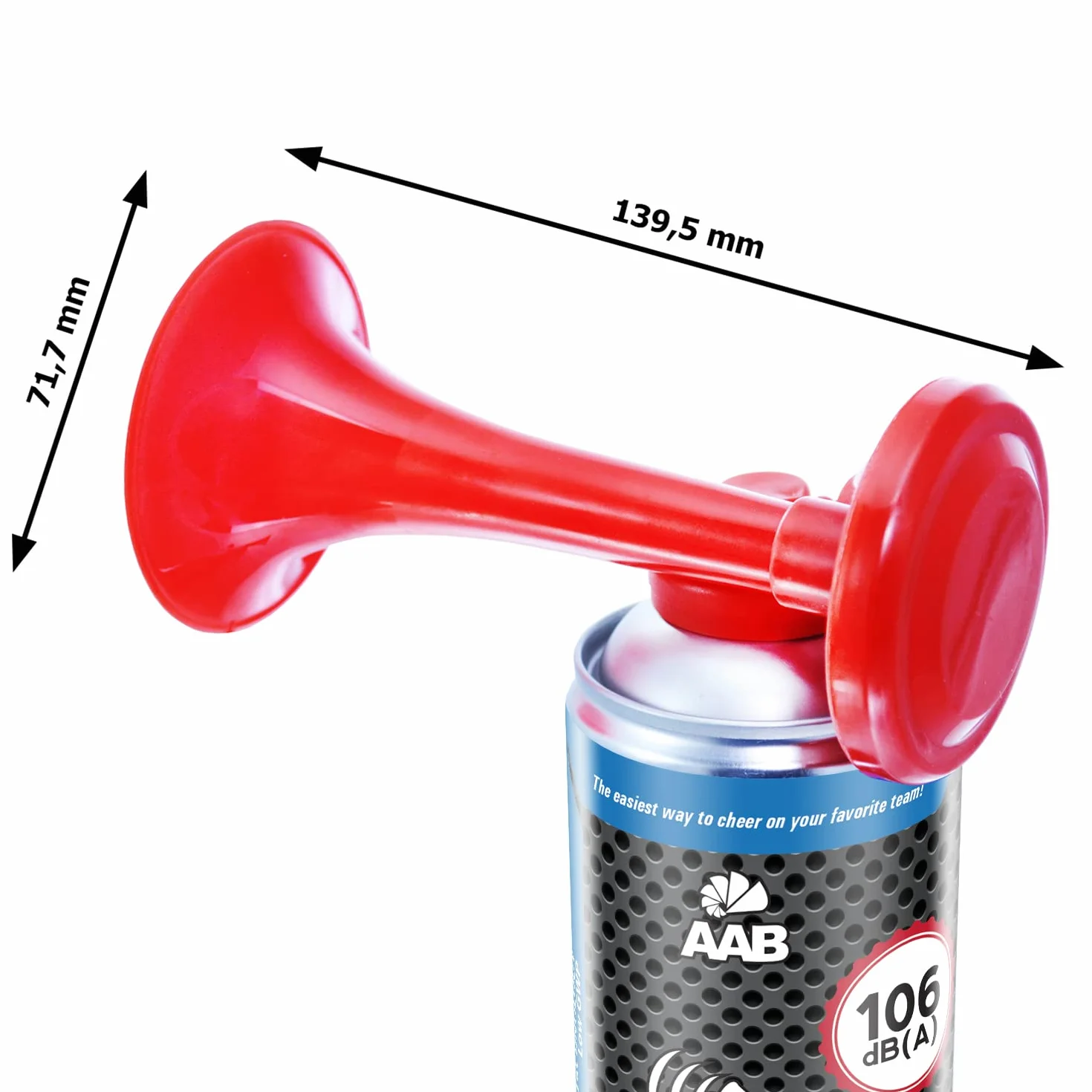 AABCOOLING Tromba di Segnalazione Set di 3 Pezzi - Trombetta da Stadio ad Aria Compressa, Fino a 120 Segnali Brevi, Segnalatore Acustico Molto Rumoroso per Feste