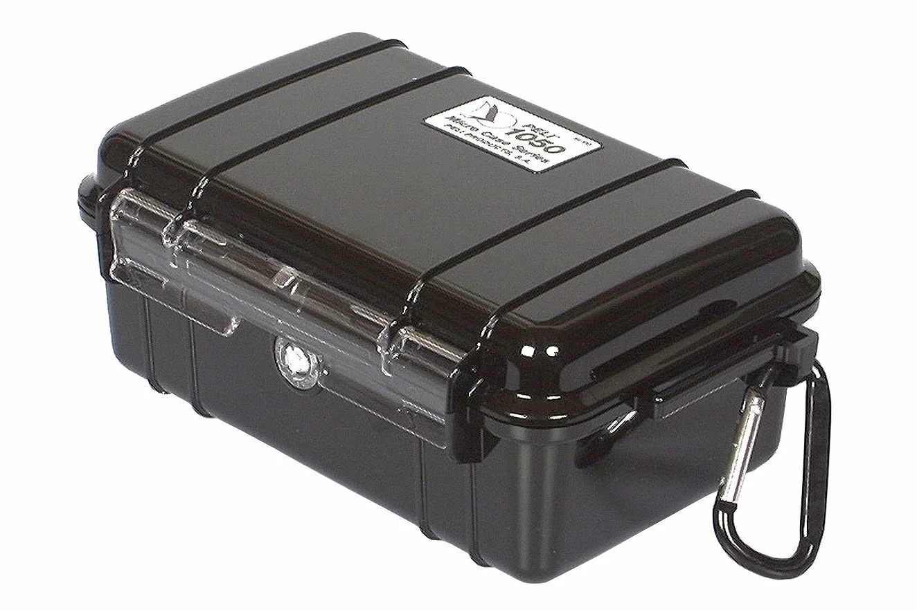 Pelican Micro Case 1050, Colore Rosso/Transparente