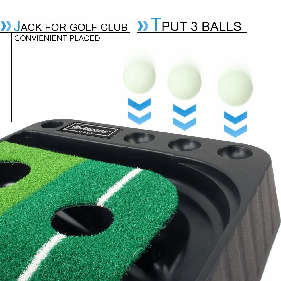 Tappetino da Golf in Erba a due Colori con Traccia di Ritorno Automatica