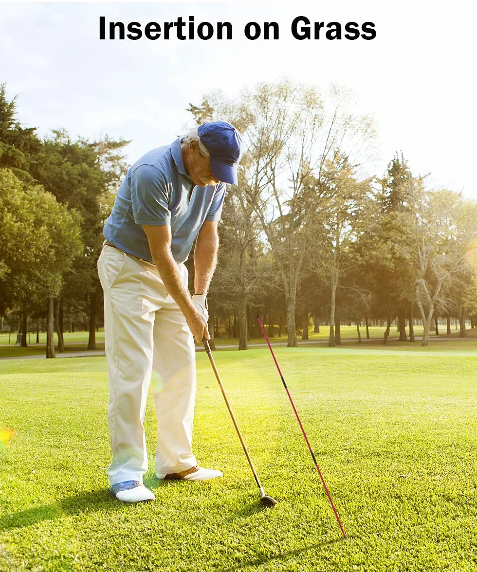 Rhino Valley Bastone Indicatore Golf, Bastoni per Pratica a Tre-Pieghe, Attrezzatura da Allenamento Portatile