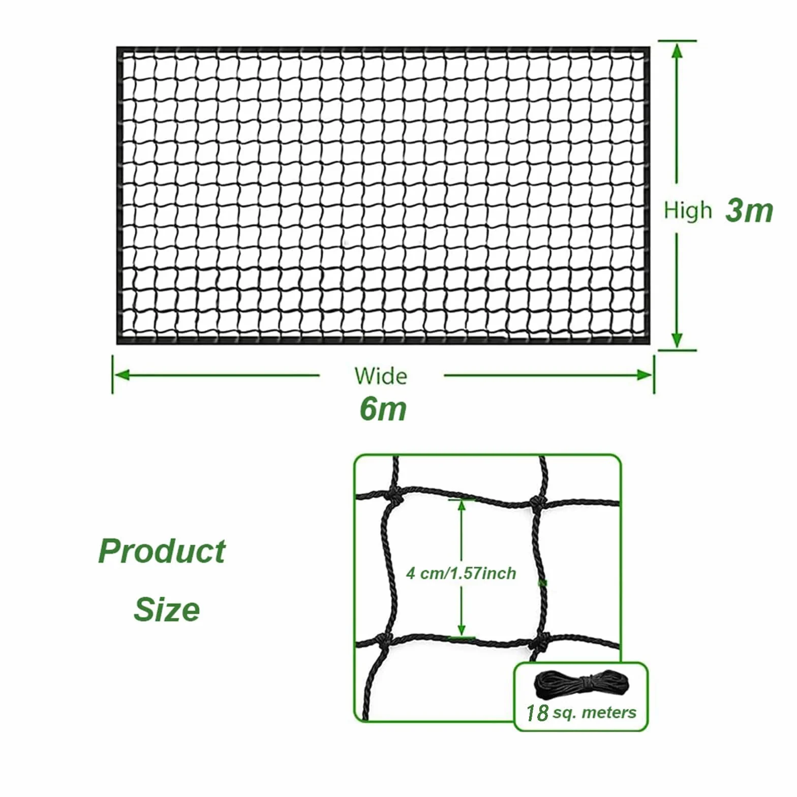 Rete Da Calcio Protezione Per Barriere 3x3m Reti Di Sicurezza