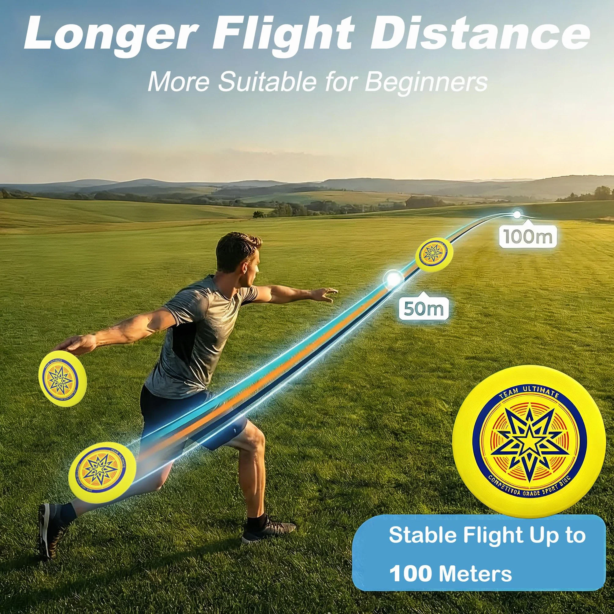 Frisbee Competitivo 175g per Ultimate e Lancio Professionale