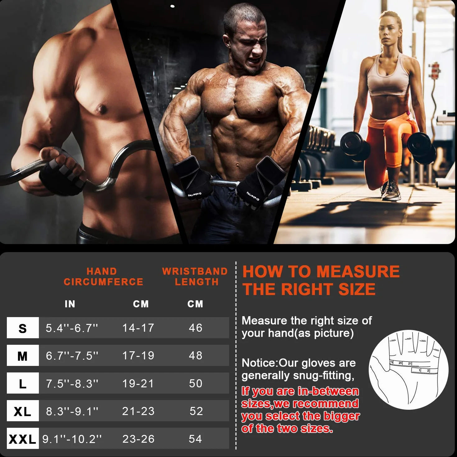 Grebarley Guanti da Fitness per Allenamento Bicicletta Pesi