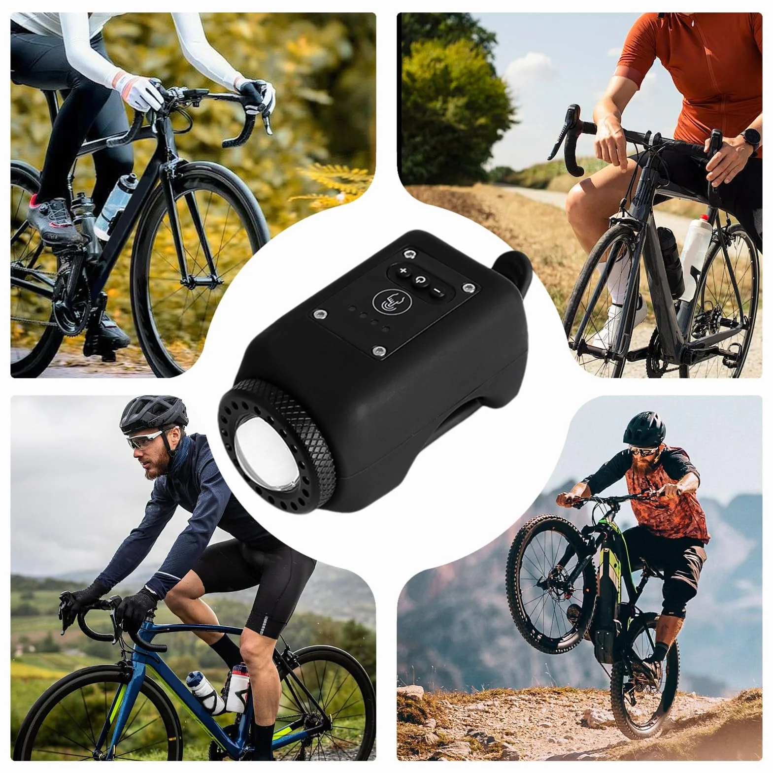 Campanello per bici con allarme forte, ricarica USB, multifunzione, elettronico, per mountain bike