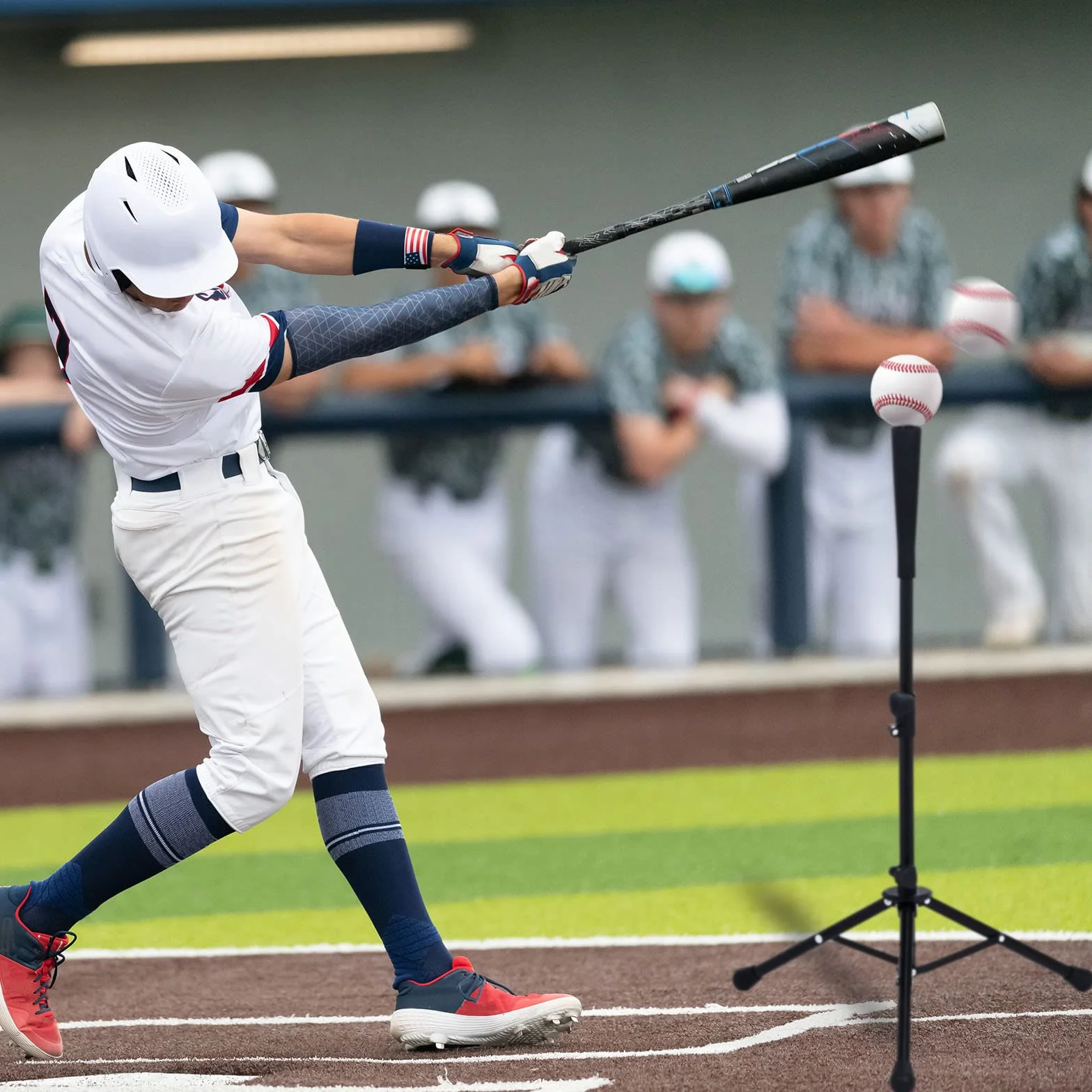 PATIKIL Viaggi Baseball Battuta Tee, Portatile Baseball Tee Regolabile Altezza da 25" a 41" Treppiede Softball Tee Alzati per Colpire Allenamento Esercitati, Nero