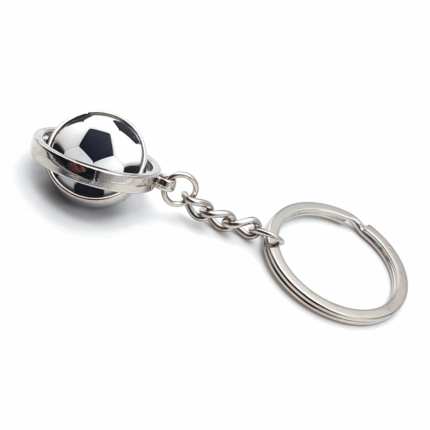 Portachiavi Tascabile Pallone da Calcio Soccer con Anello Portachiavi Accessorio Uomo Donna Regalo