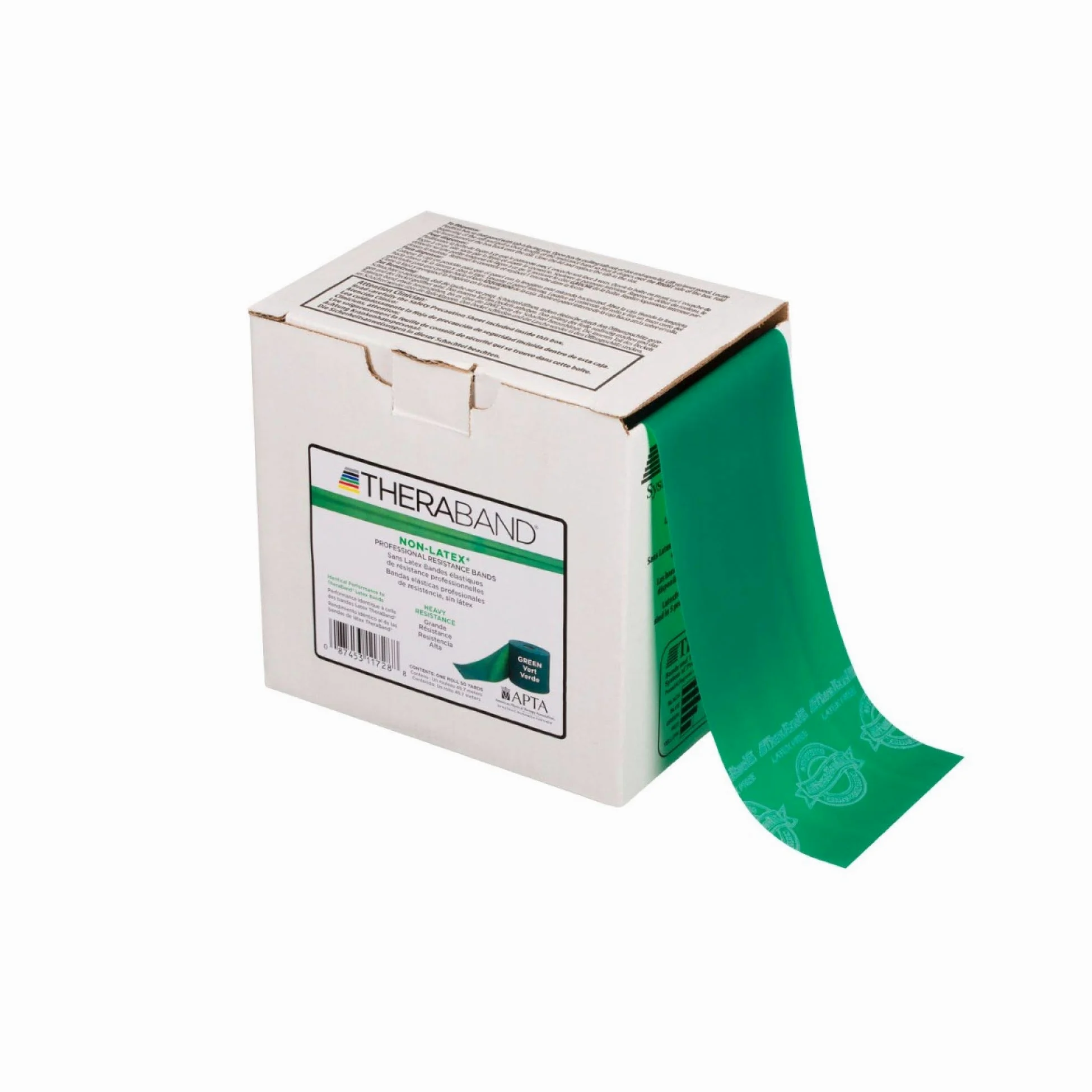 Patterson Medical, Thera-Band, fascia a resistenza elastica, per esercizi, senza lattice, leggera, resistente, con porta rotolo