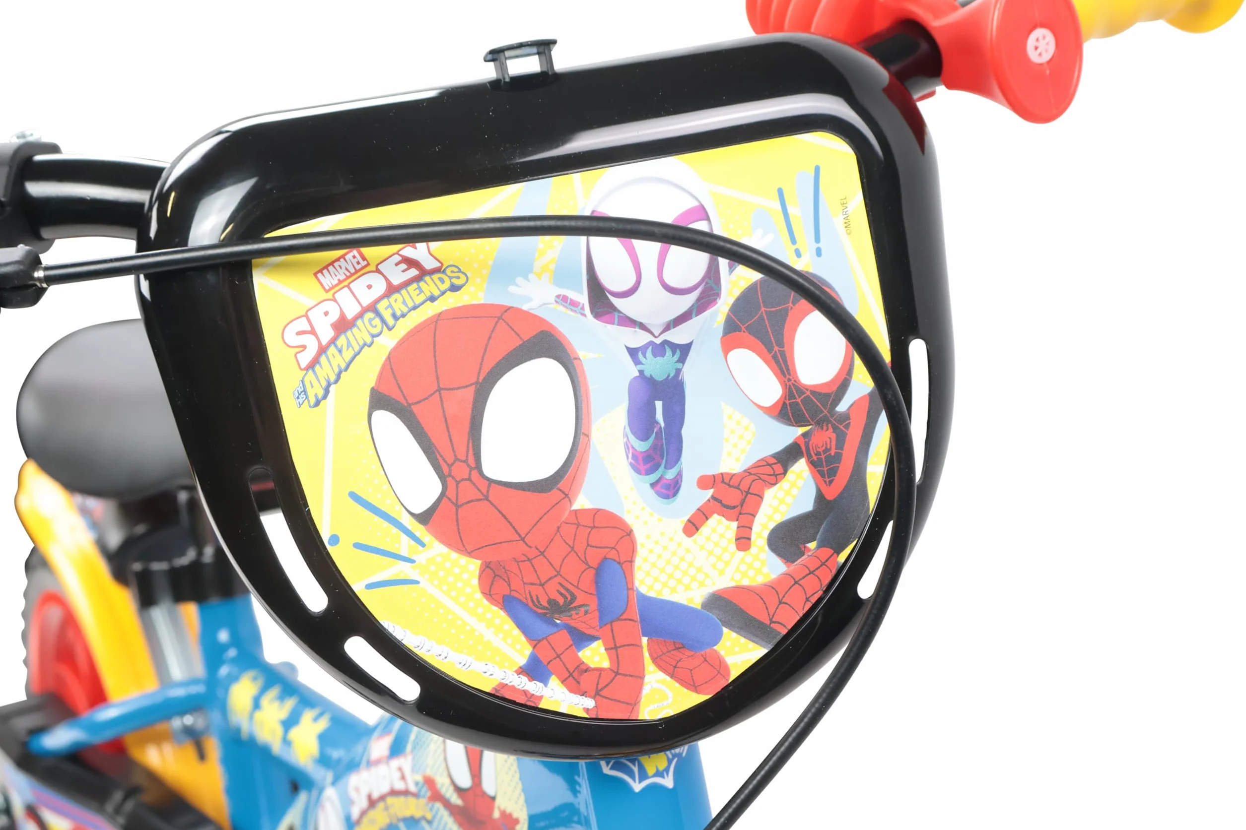 Denver Bicicletta Bambino 12 Pollici Spidey, 2-4 Anni, Rotelle, Freno Caliper, Telaio Acciaio, Ruote EVA