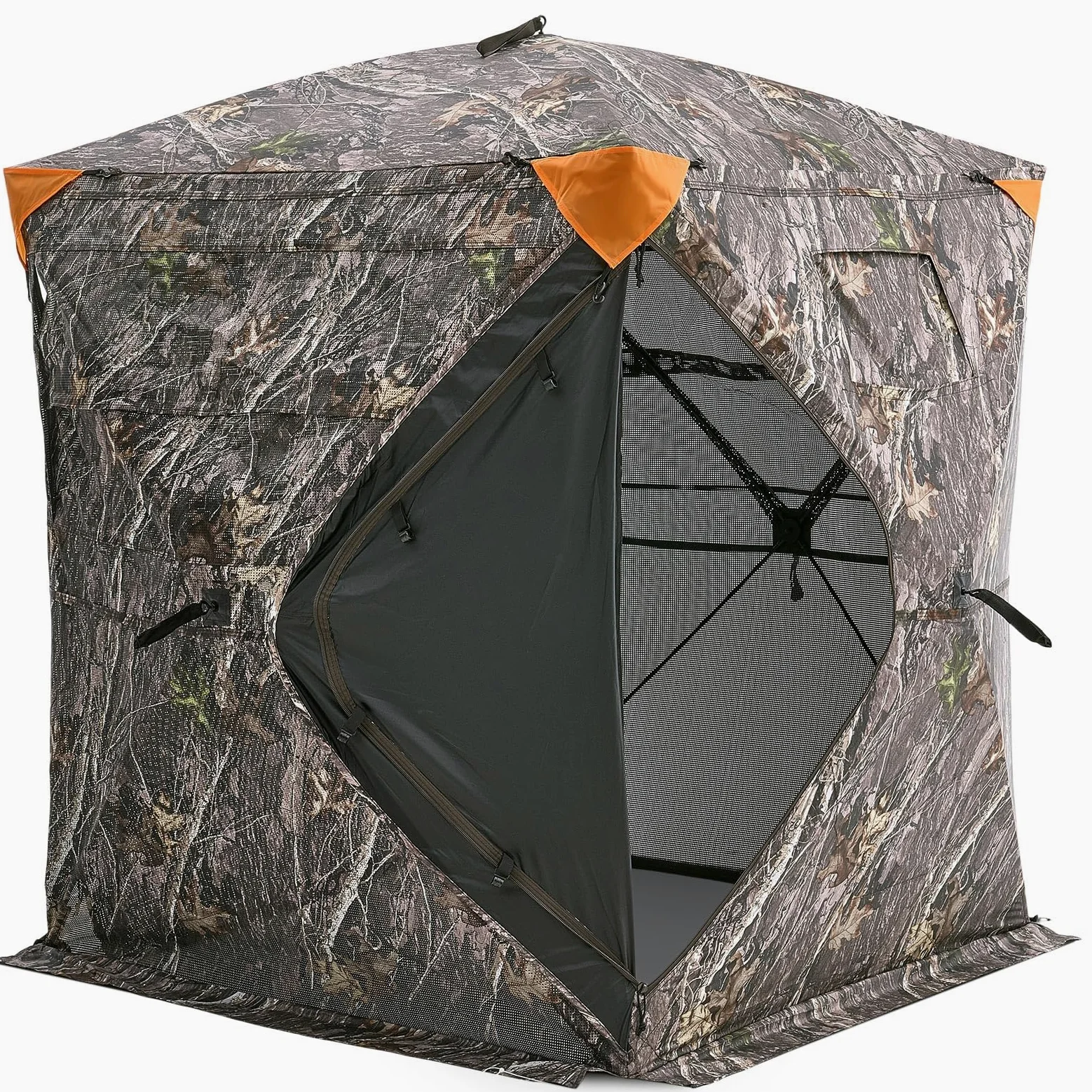 VEVOR Tenda da Caccia Pop-up per Cervo, Tenda da Caccia a 270° per 1-2 Persone con Borsa per Il Trasporto, Tenda da Caccia Portatile Resiliente, Rete Trasparente Unidirezionale Caccia Tacchino Cervo