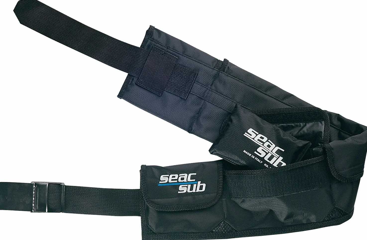 Seac Cintura per Immersioni Subacquee con Tasche Porta Piombi, Fibbia in Acciaio Inox, 3 Taglie