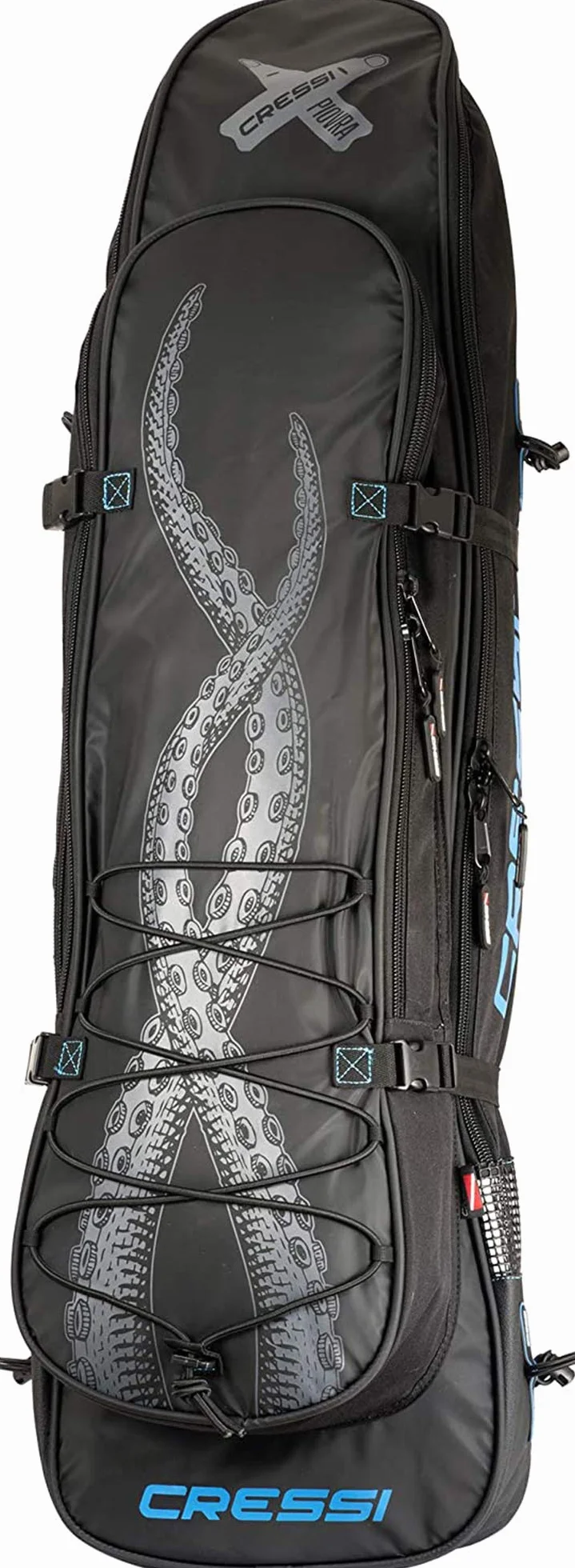 Cressi Piovra Fins Backpack Borsa Zaino Attrezzatura Pesca Sportiva