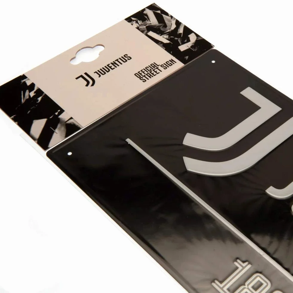 Segno stradale nero Juventus FC