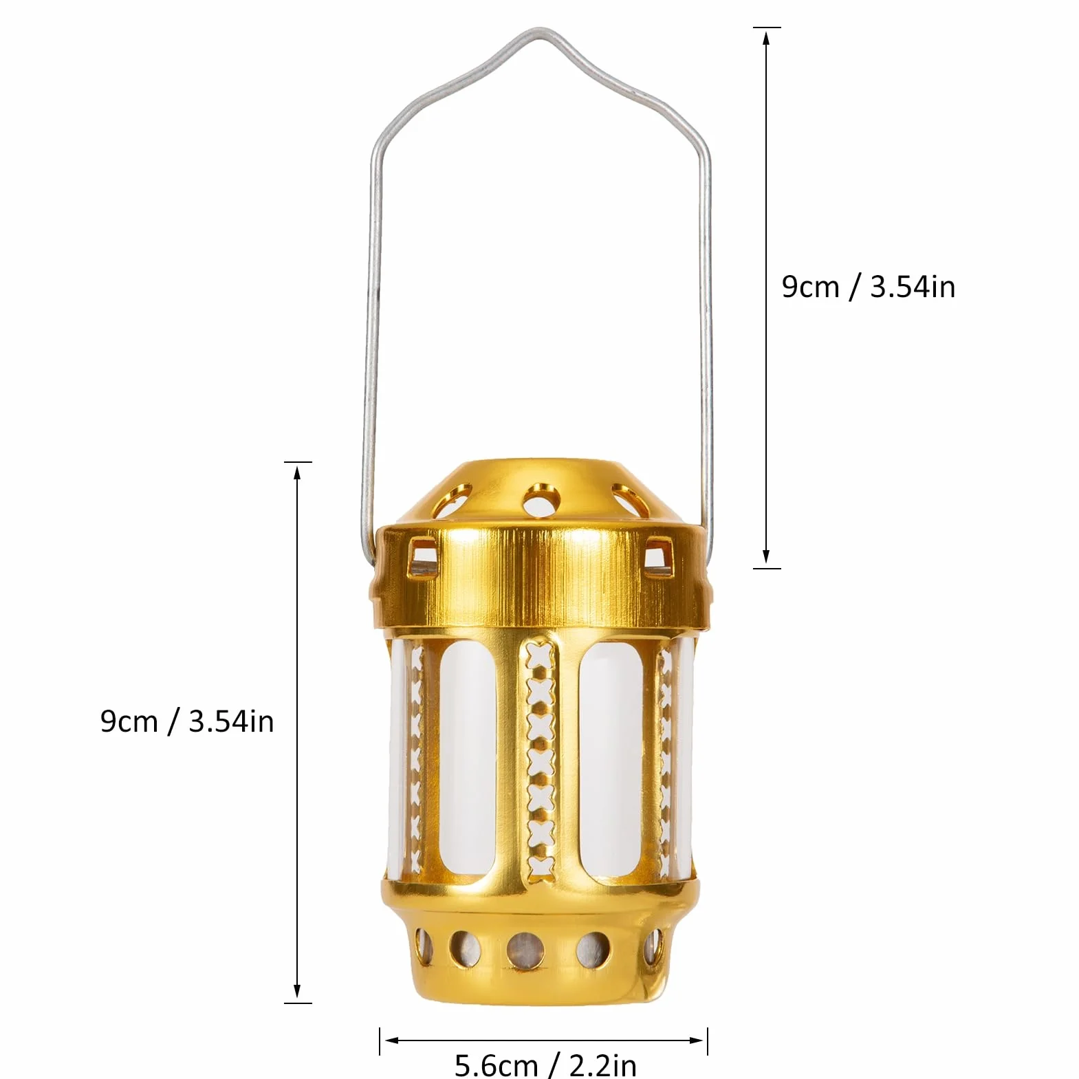 Lampada a candela da campeggio in lega di alluminio 2 PCS
