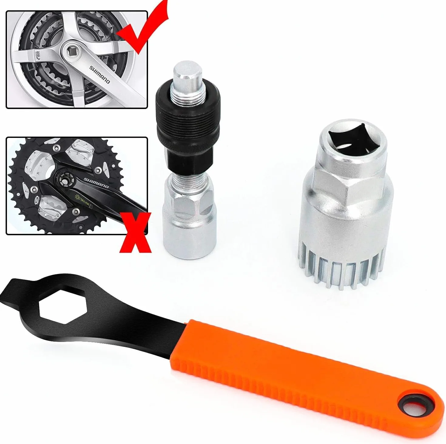 Estrattore per Manovella Bicicletta e Strumento per Movimento Centrale con Chiave 16 mm Set Attrezzi