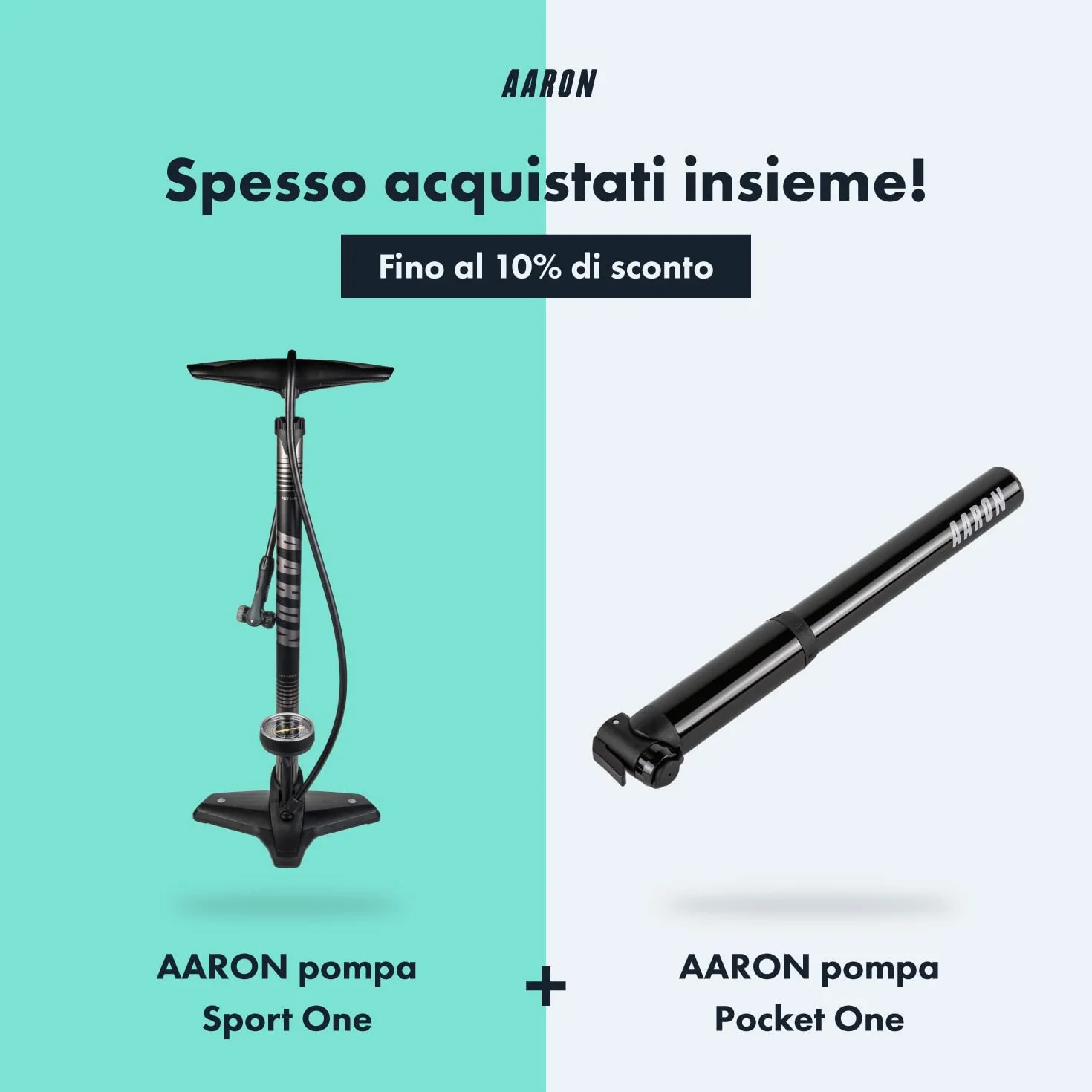 AARON Sport Pompa a Pavimento per Bicicletta Alta Pressione con Manometro per Valvole Bici Elettrica MTB Corsa