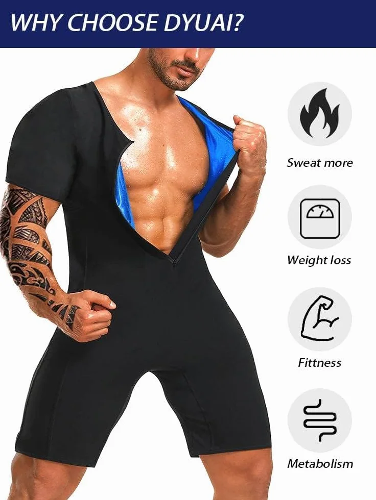 Tuta da sauna uomo effetto sauna pantaloncini allenamento fitness intrappolamento calore