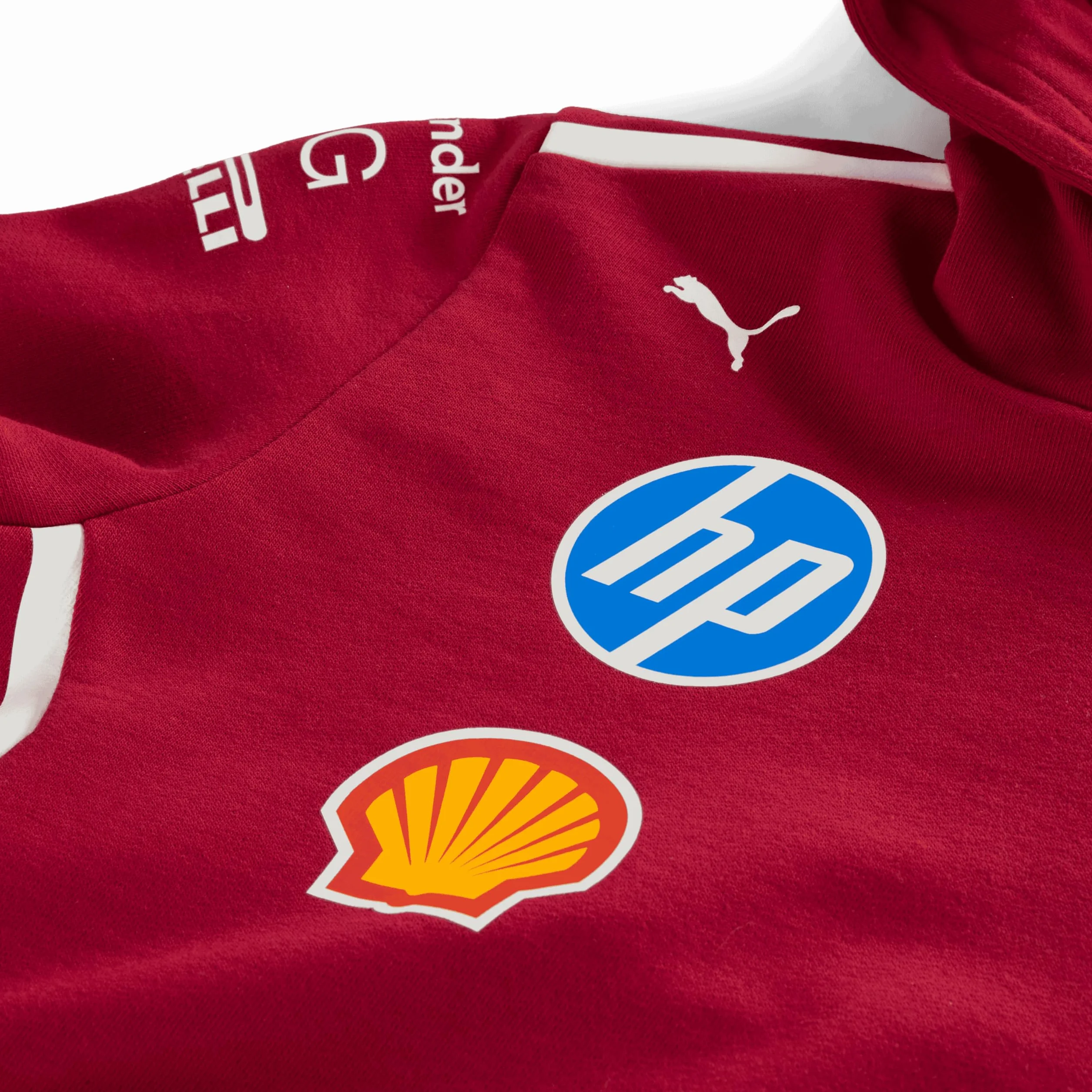 PUMA Scuderia Ferrari F1 Felpa con Cappuccio Team Bambino 2025 Rosso