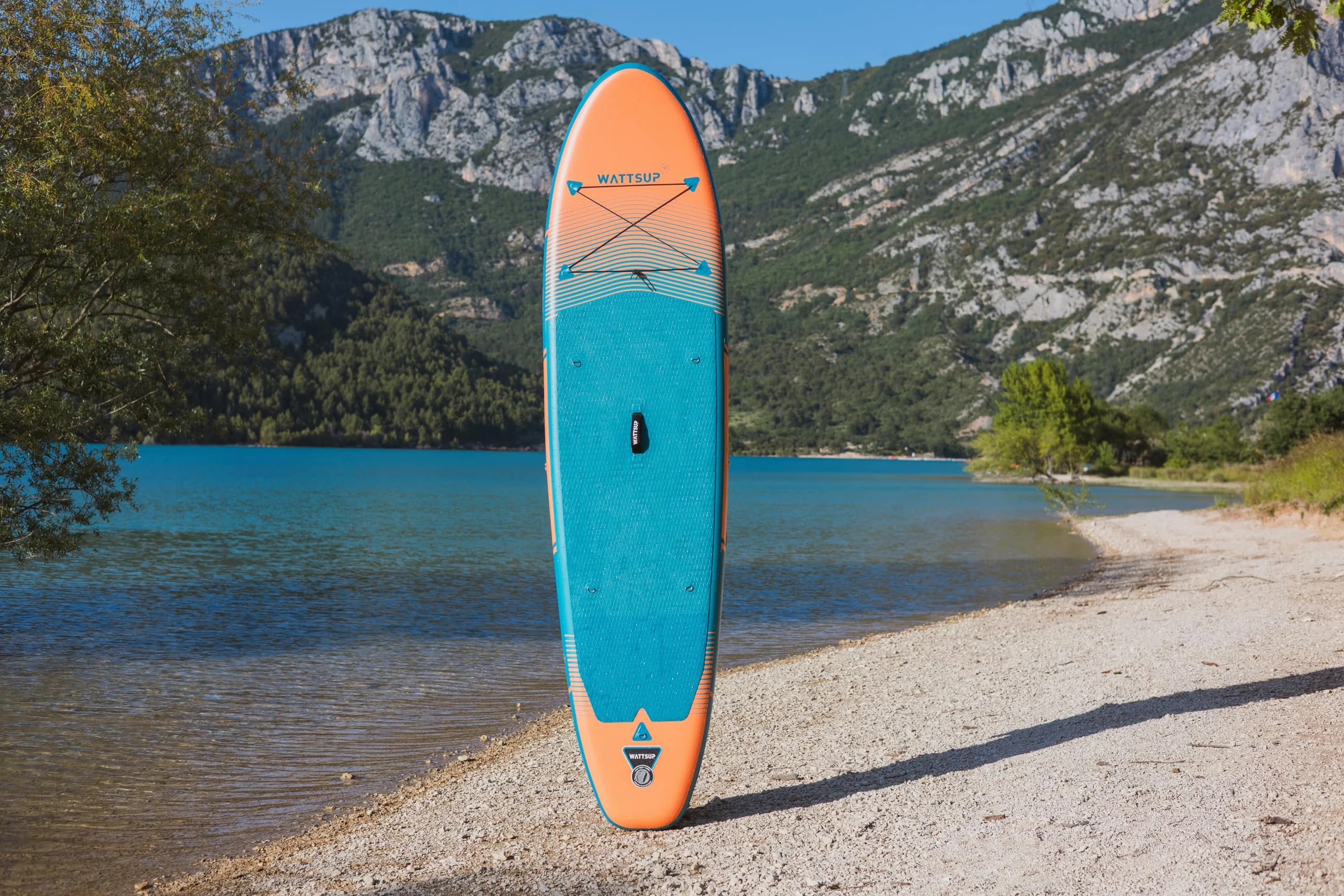 Wattsup - SUP Stand Up Paddle gonfiabile - Gamma First - Dropstitch - Pacchetto completo: Pagaia, Leash, Pompa, Borsa da trasporto