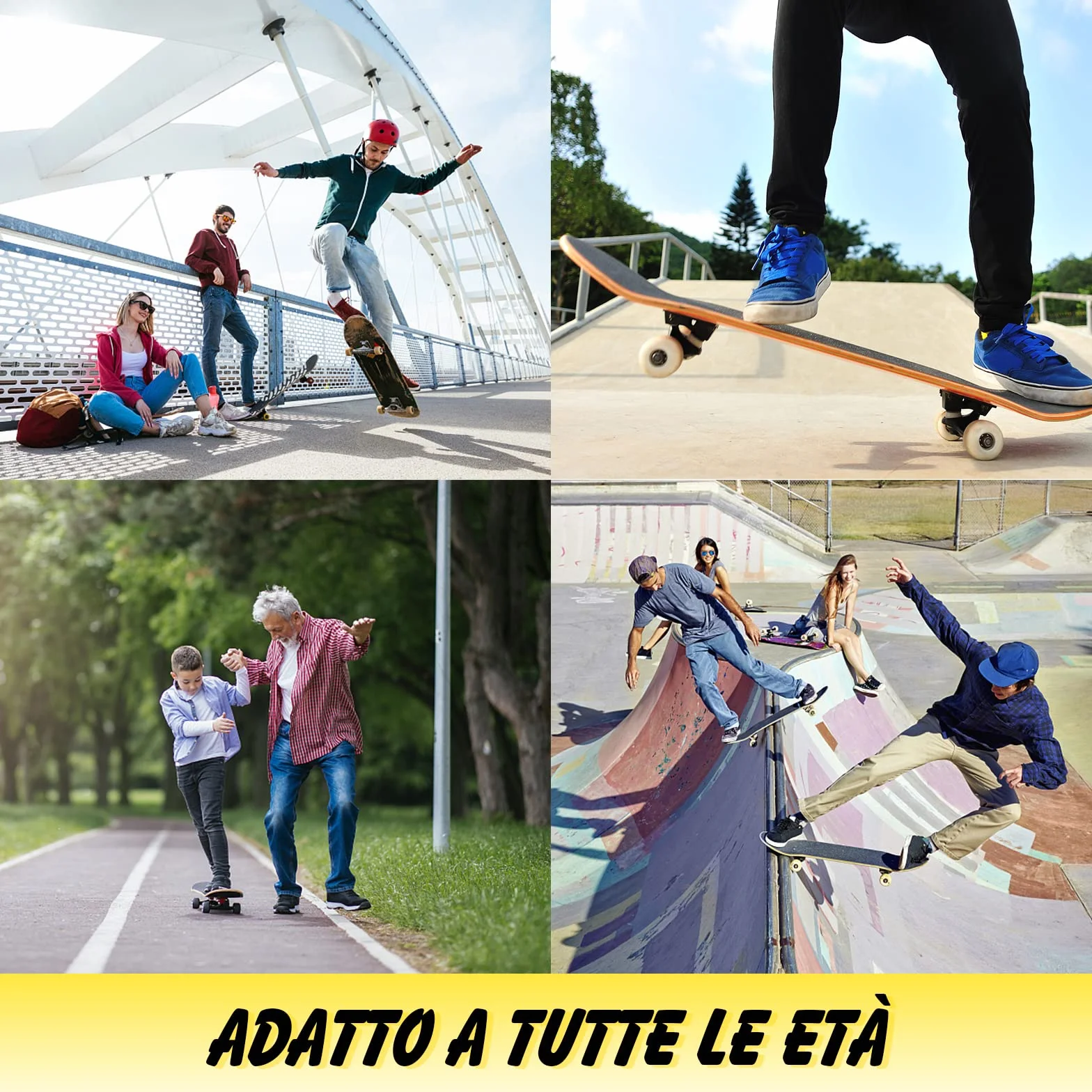 COSTWAY Skateboard Mini Cruiser Completa Longboard in Legno di Acero, Colori a Scelta, 79 x 20 cm