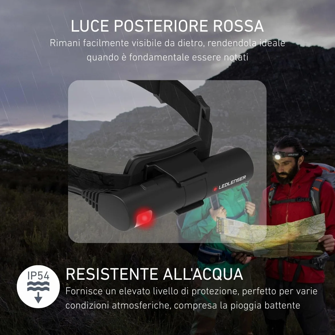 Ledlenser H8R Torcia Frontale LED Ricaricabile 600 Lumen 18650 Batteria Li-Ion