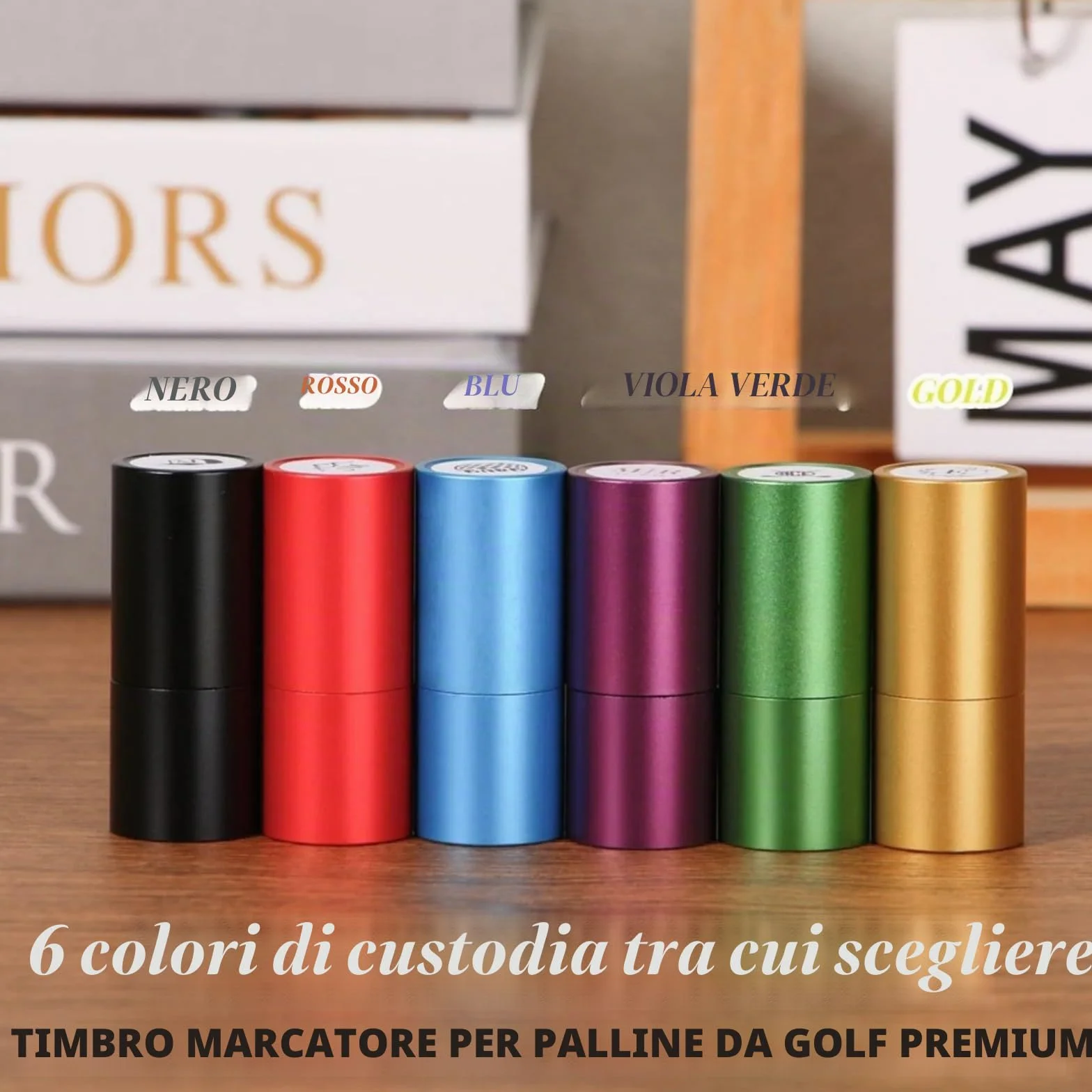 Timbro personalizzato per pallina da golf autoinchiostrante - Marcatore monogramma per golfisti