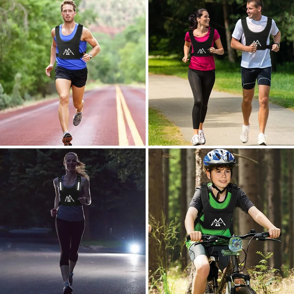 Flintronic Gilet Riflettente Porta Telefono per Ciclismo Jogging Escursionismo