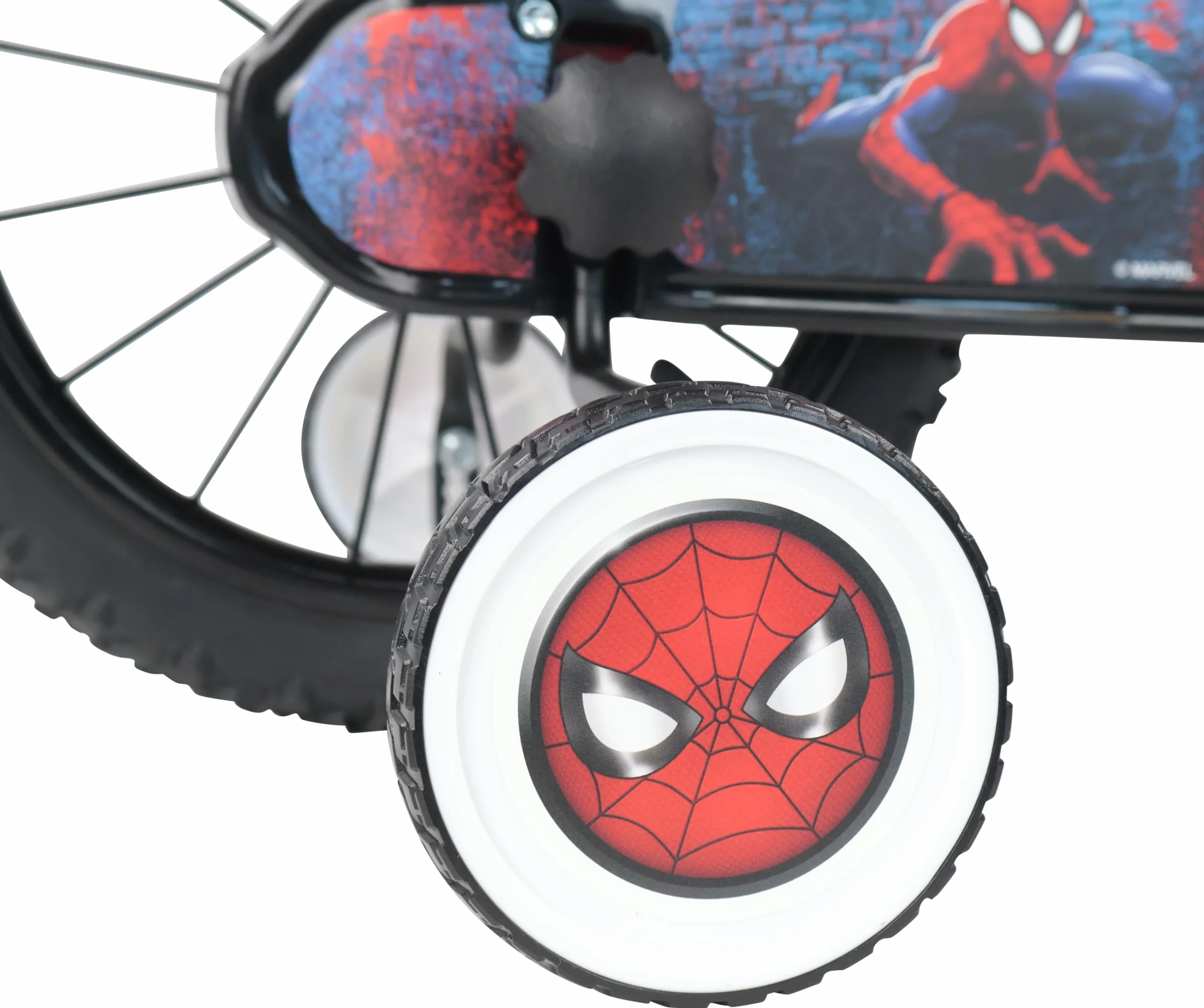 Denver Bike Bicicletta Bambino 14 Pollici Spiderman 3-5 Anni Rotelle Removibili Freni Caliper Telaio Acciaio