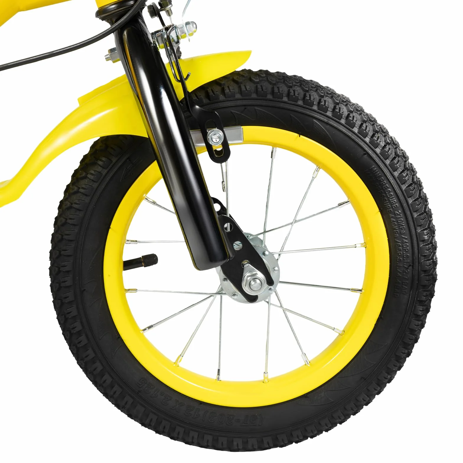 Bicicletta per bambini 12 pollici a pedale con ruote di supporto regolabile