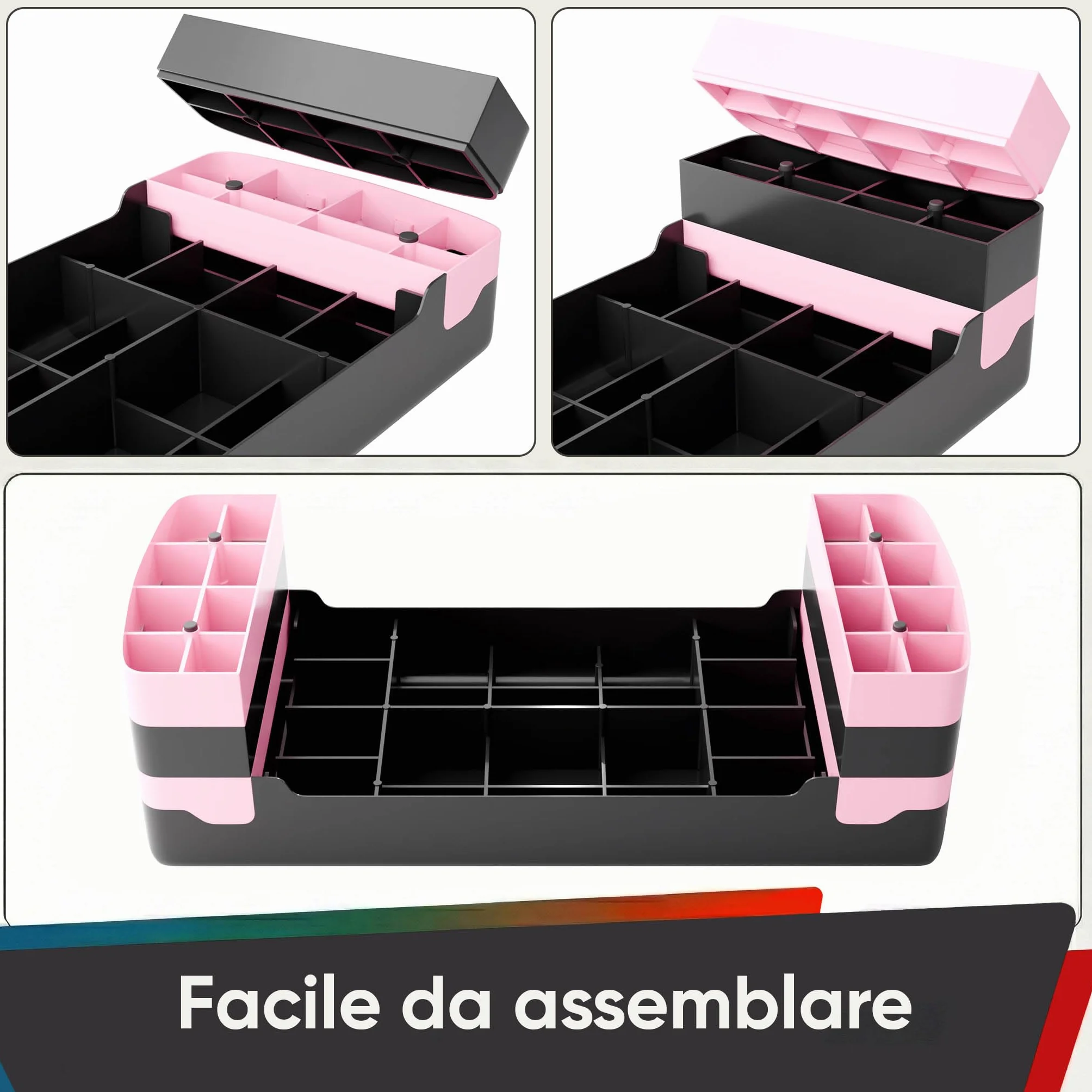 Ultrasport Step Fitness Aerobica Stepper Casa Antiscivolo Regolabile 3 Altezze Stepboard 68 x 28 cm Rosa