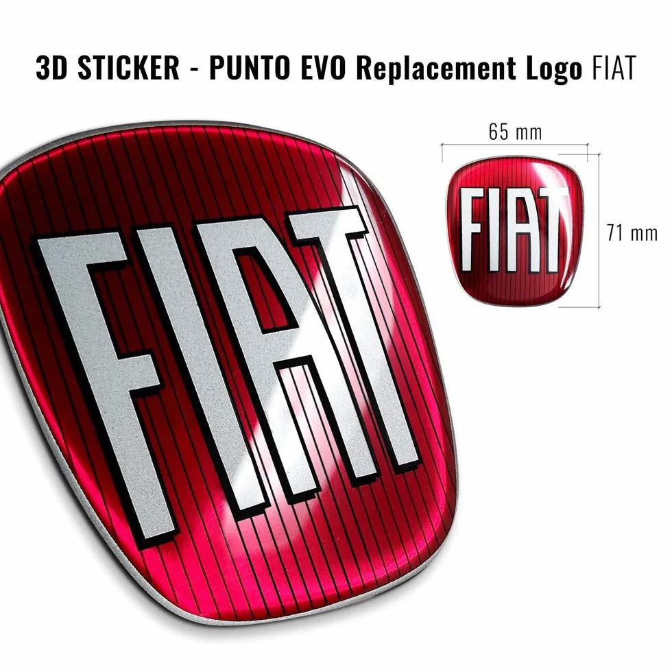 Adesivo Fiat 3D Ricambio Logo Punto Evo