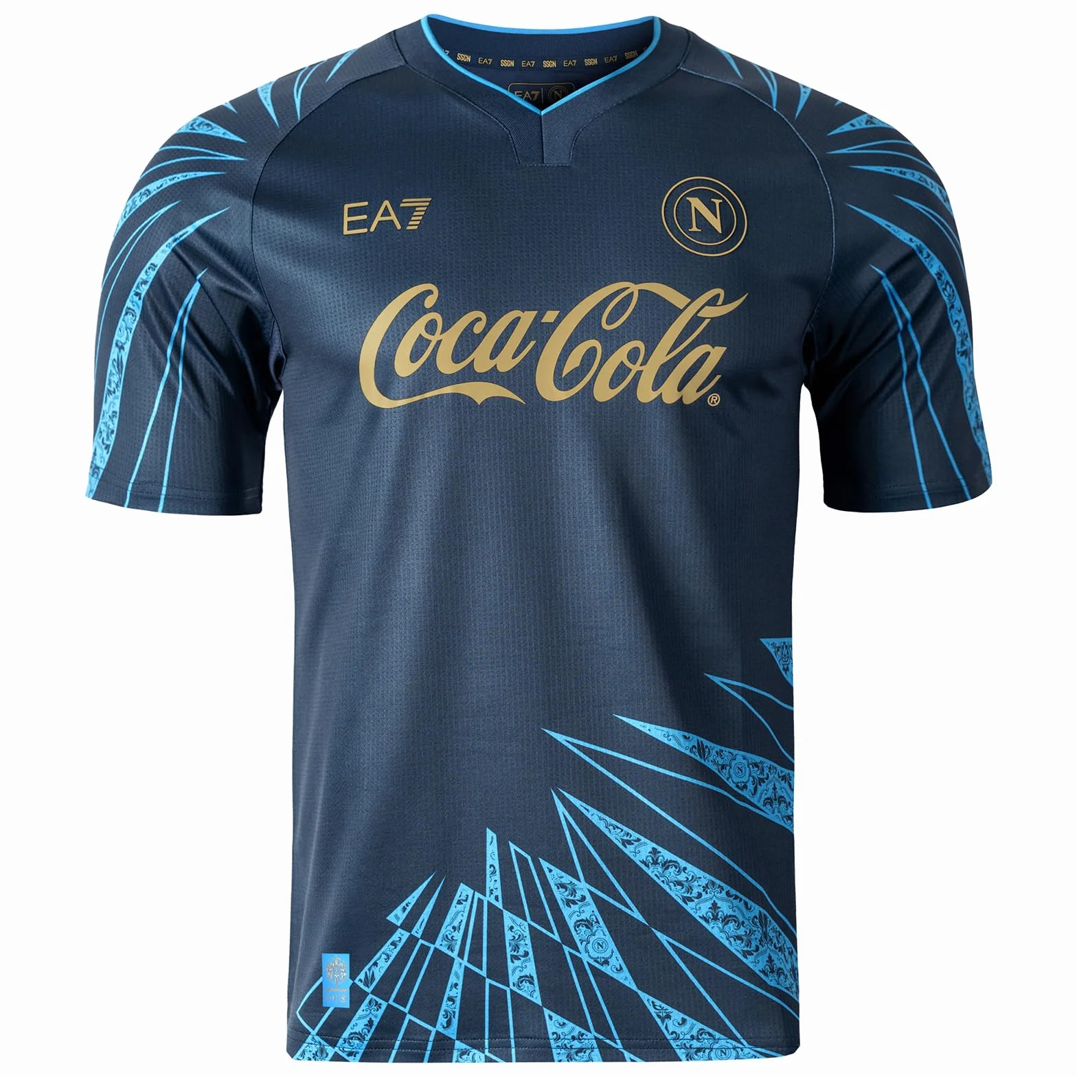 SSC Napoli Maglia Pre-Match Blu 2025/2026 Ea7 Unisex Adulto