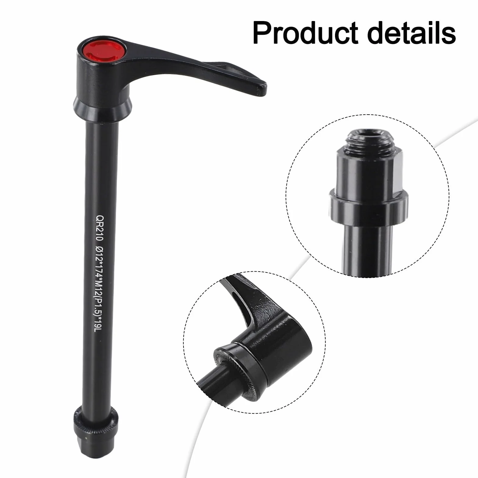 Leva dell'asse passante 12 x 142 mm a sgancio rapido in lega di alluminio per bici da strada e mountain bike