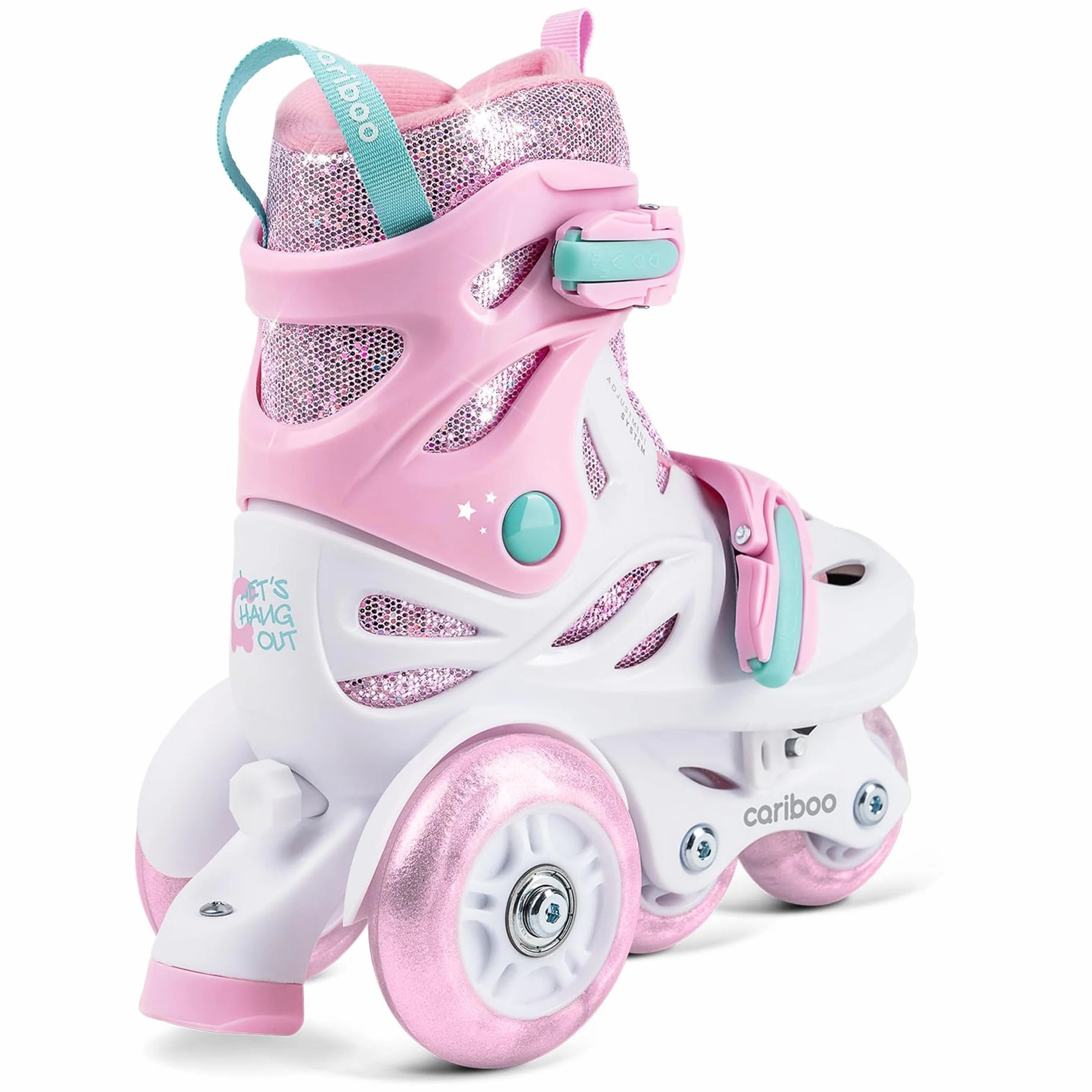 Cariboo Pattini per Bambini Regolabili Set Protezioni Ginocchia Gomiti Polsi Ballerina