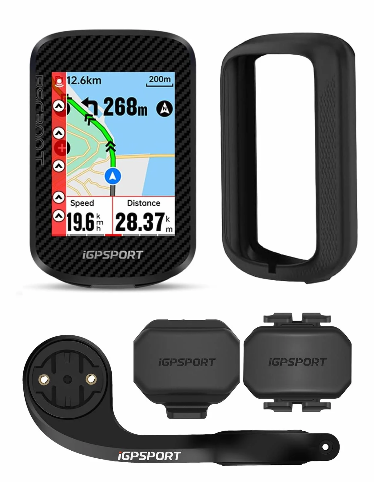 iGPSPORT BSC300T Ciclocomputer GPS con Navigazione Cartografica Touchscreen 2,4" USB Type-C per E-Bike Shimano Di2