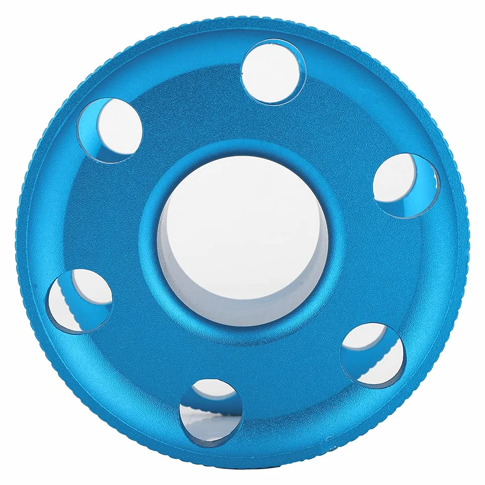 Bobina immersione lega alluminio resistente mulinello subacqueo leggero per immersioni grotta tecniche bobina vuota ampio foro centrale Blu