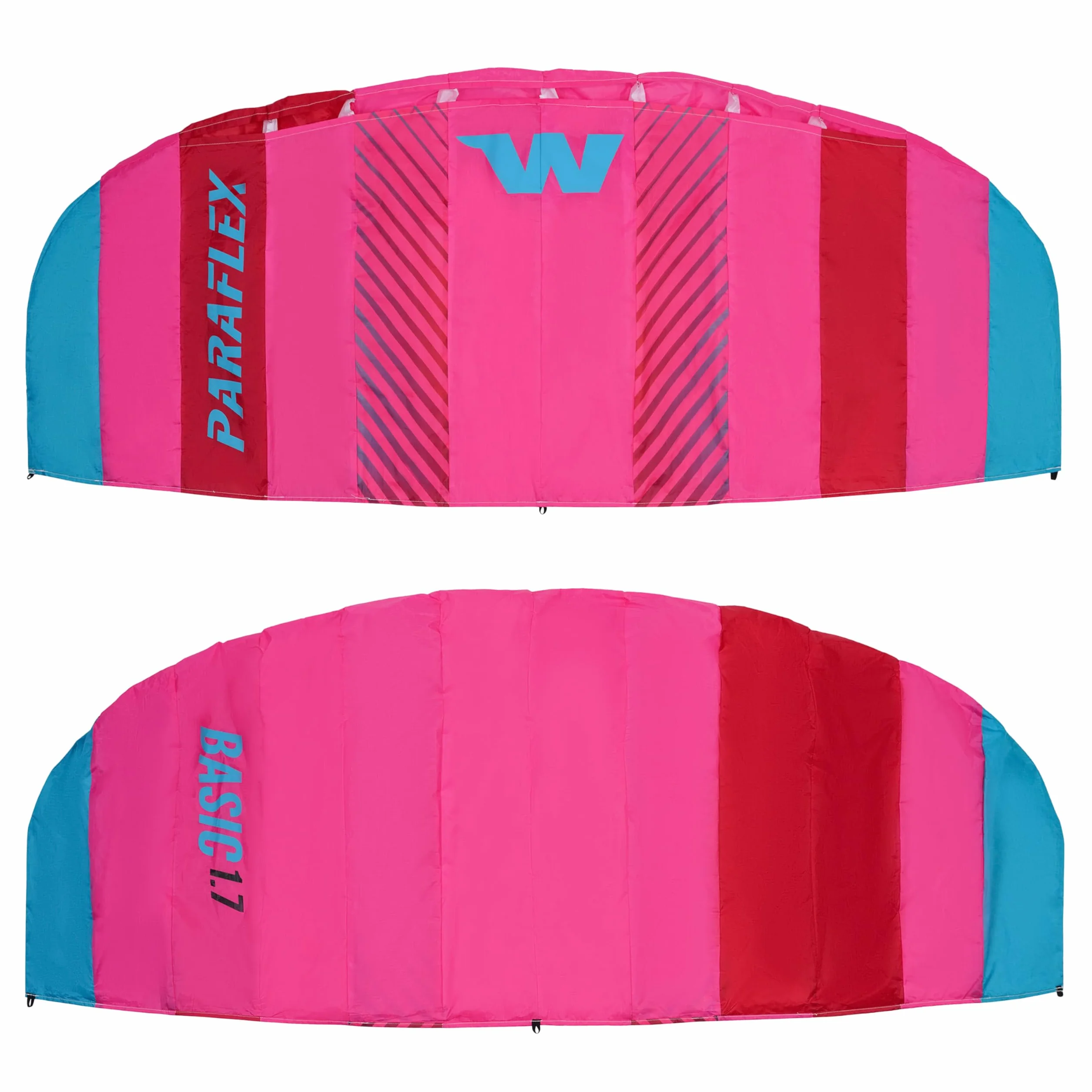 Wolkenstürmer Paraflex Basic 1.7 Aquilone pilotabile, poliestere Ripstop 70D, rosa, 170 cm, da 14 anni, 2 righe 45 kg