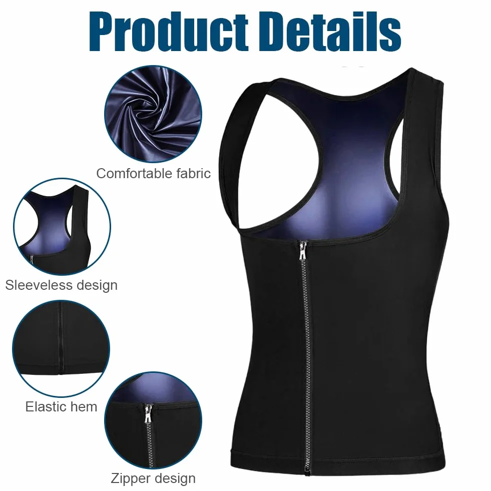 DiULi Canotta Dimagrante Donna, Maglietta Sauna Compressione Fitness Manica Corta T Shirt Palestra Body Shaper